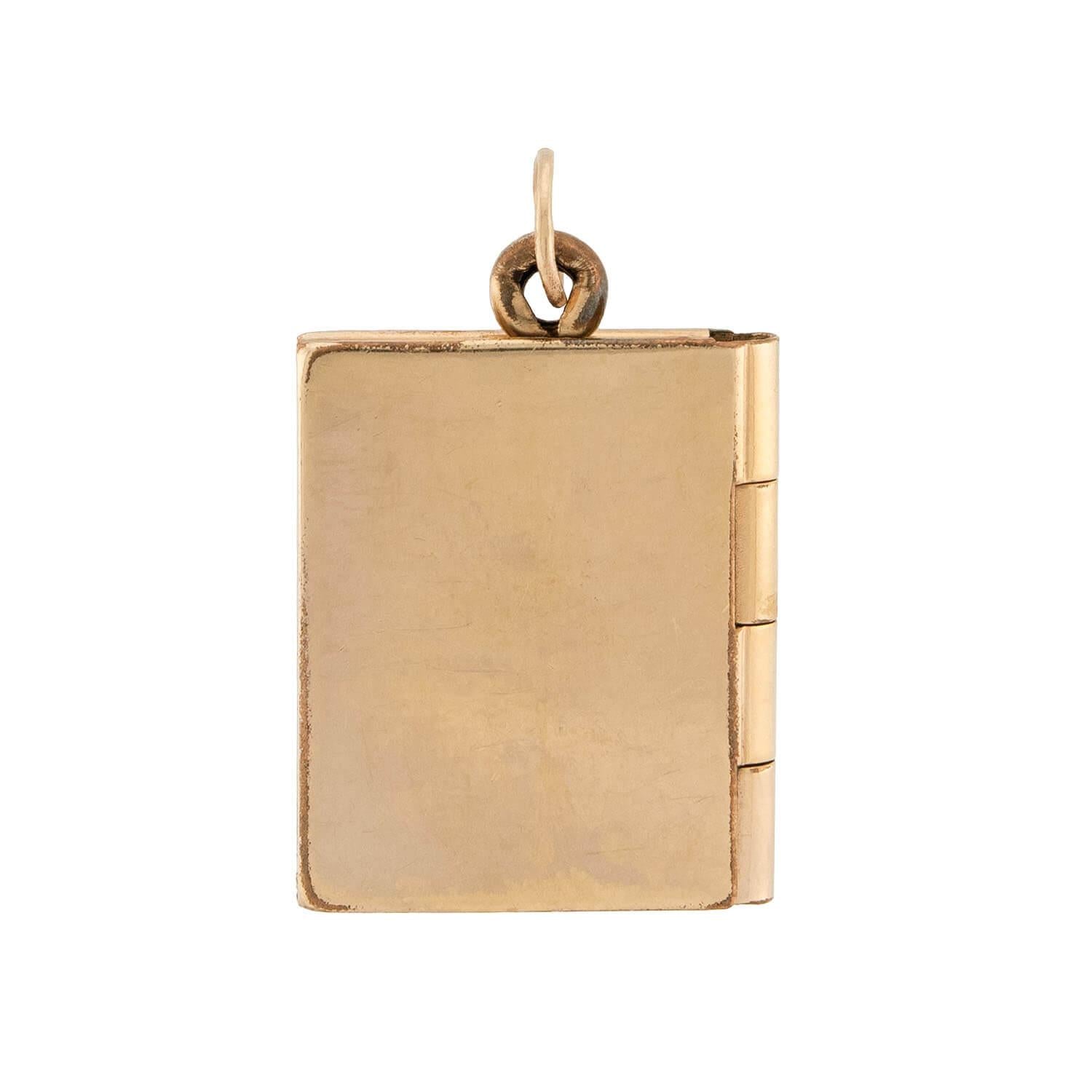 Retro Gold-Filled Book Locket