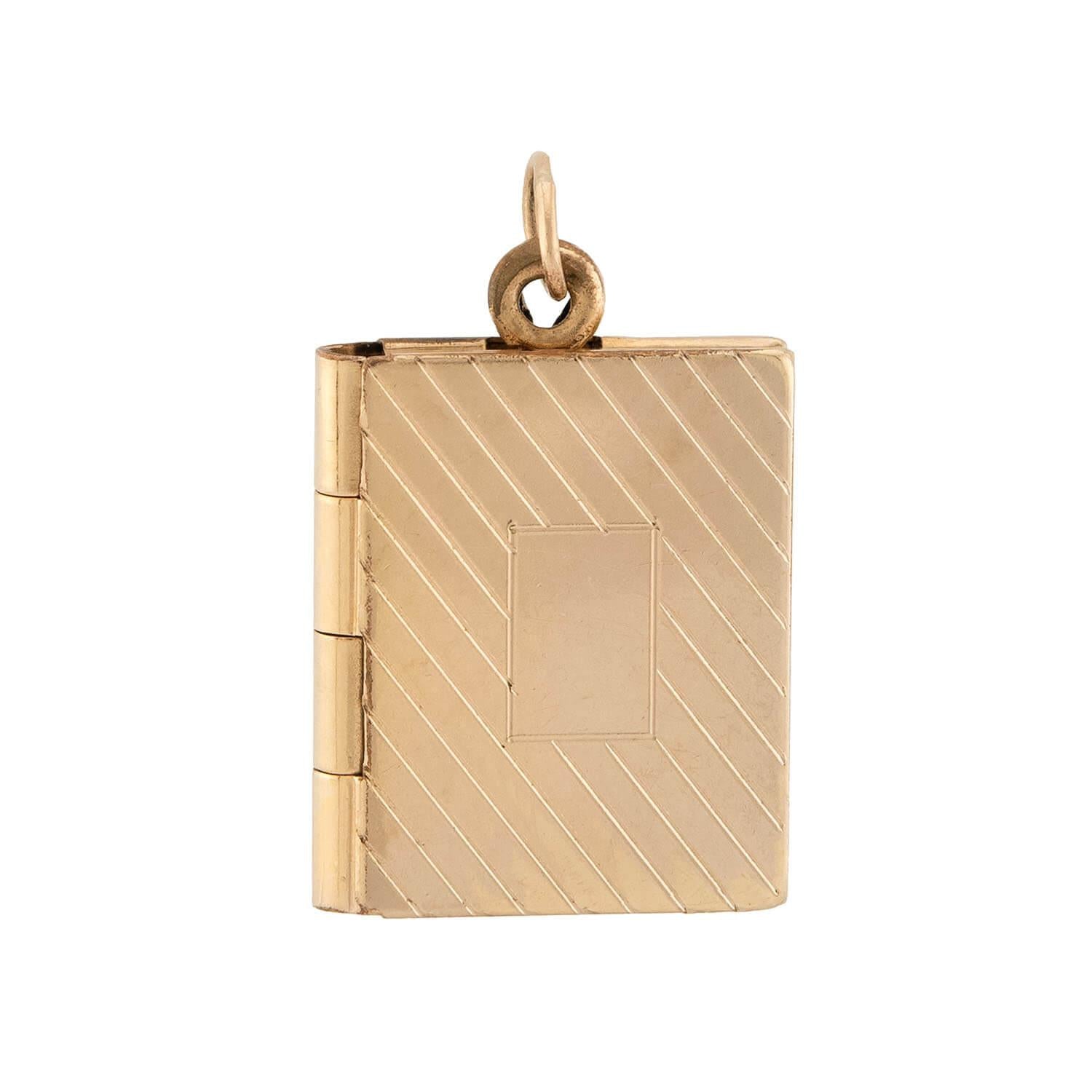 Retro Gold-Filled Book Locket