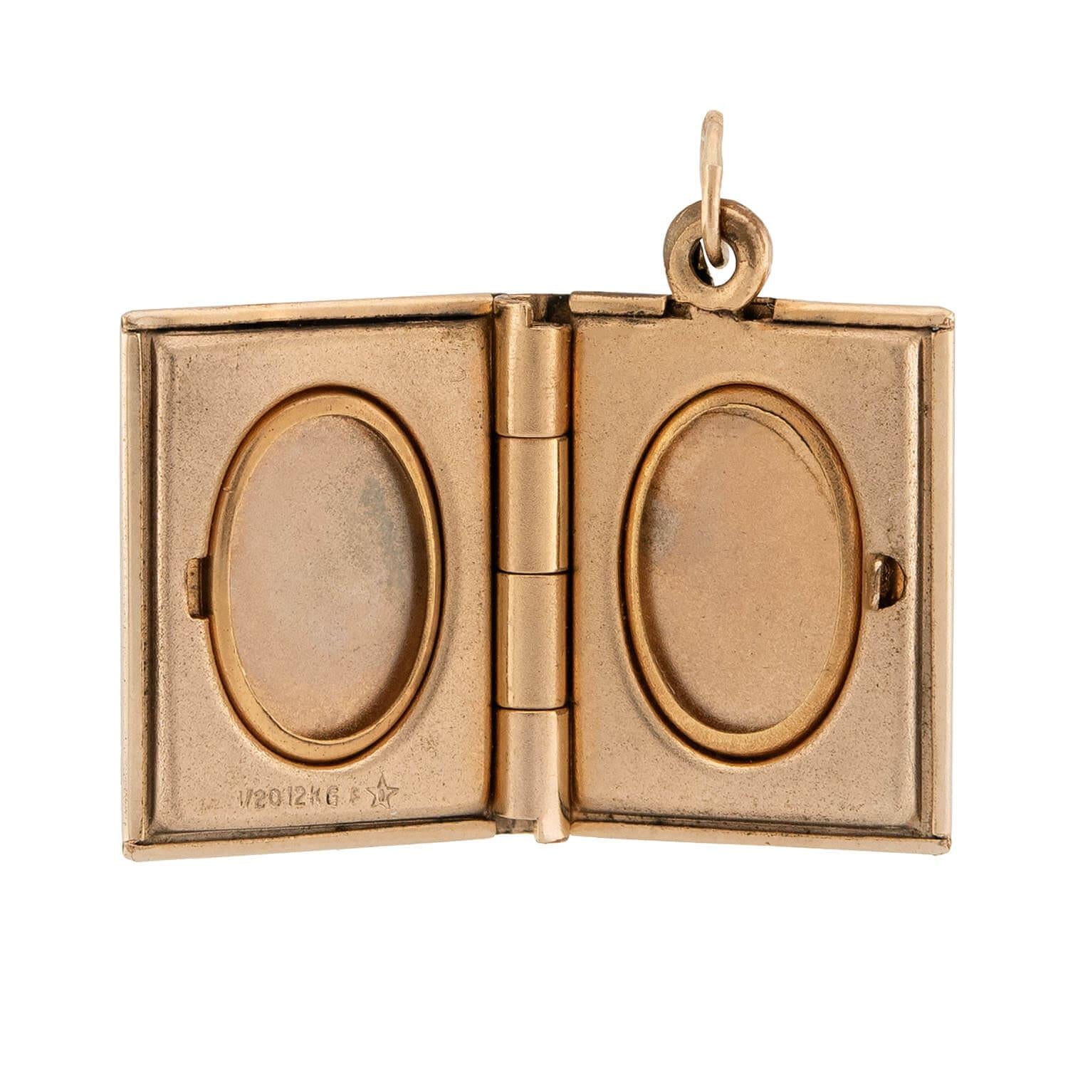 Retro Gold-Filled Book Locket