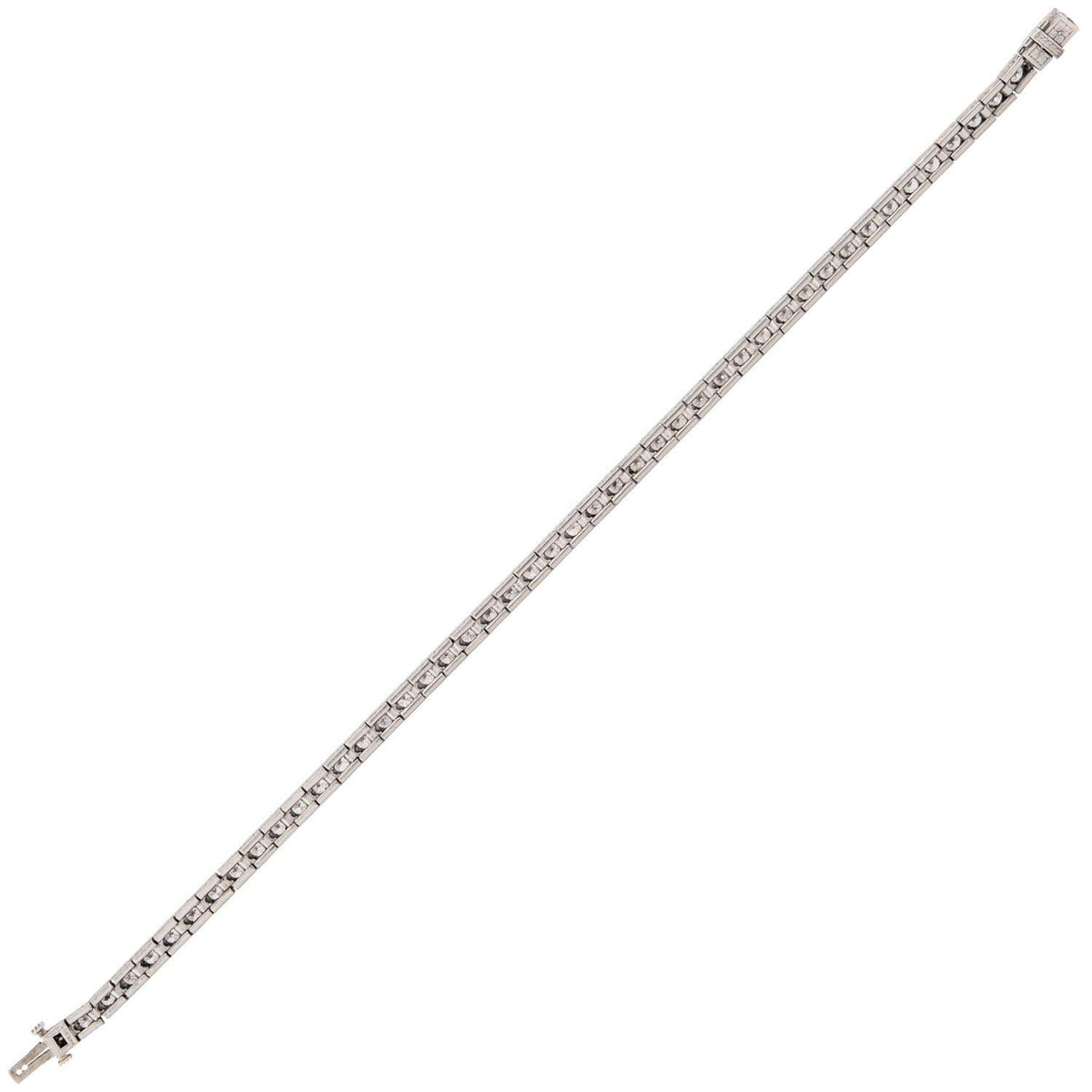 Art Deco Platinum Diamond Tennis Bracelet 3ctw