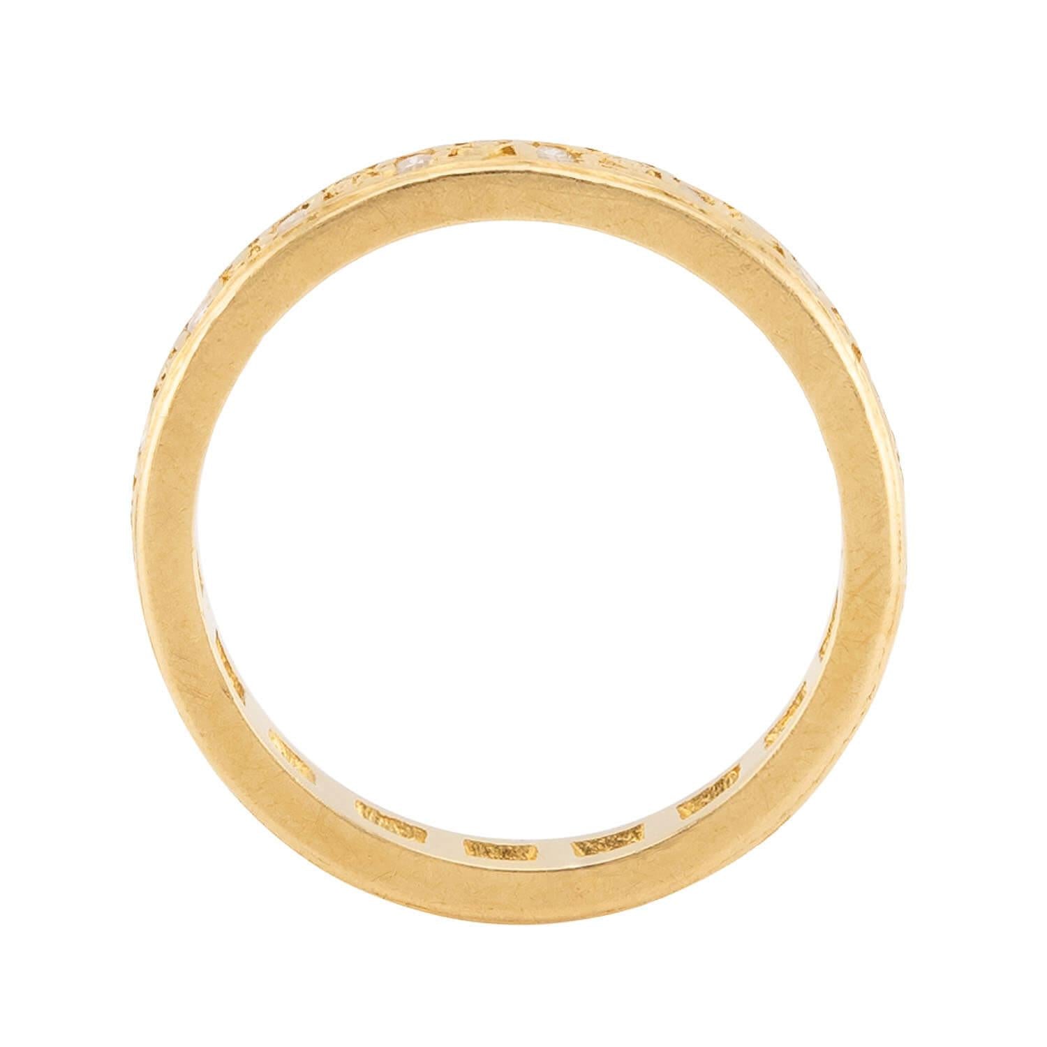 Art Deco English 18k Diamond Eternity Band