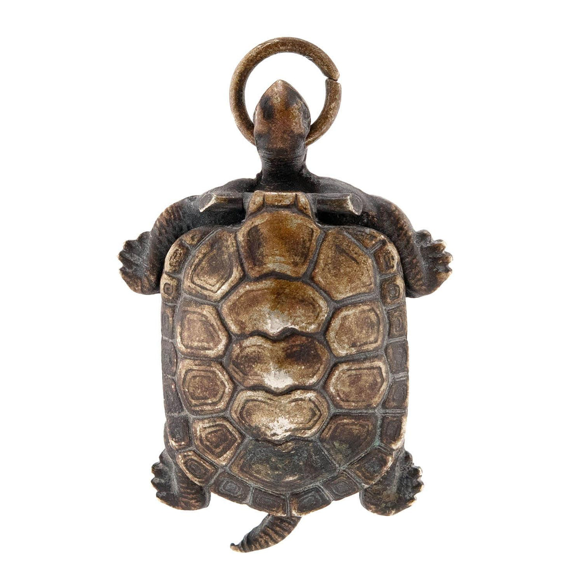 Compass Turtle Victorian Japanese Sterling Silver Turtle Compass Pendant
