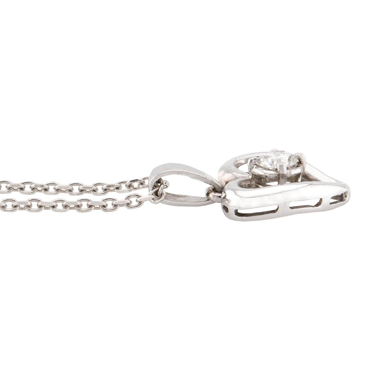 Estate 18k/14k Diamond Heart Pendant Necklace