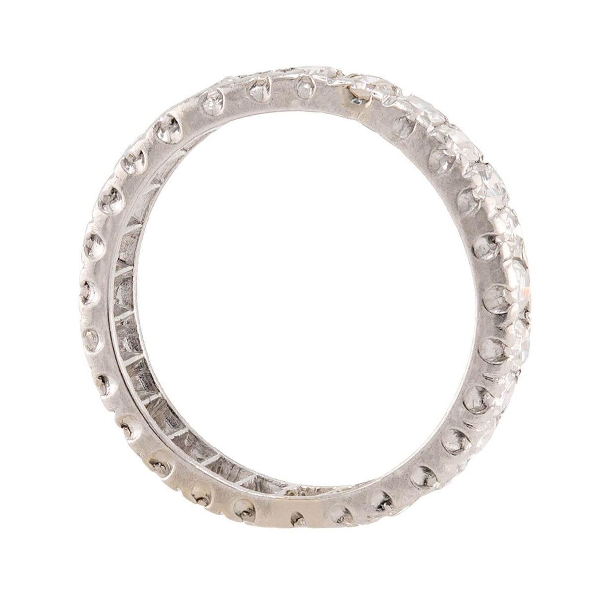 Retro Platinum Diamond Eternity Band