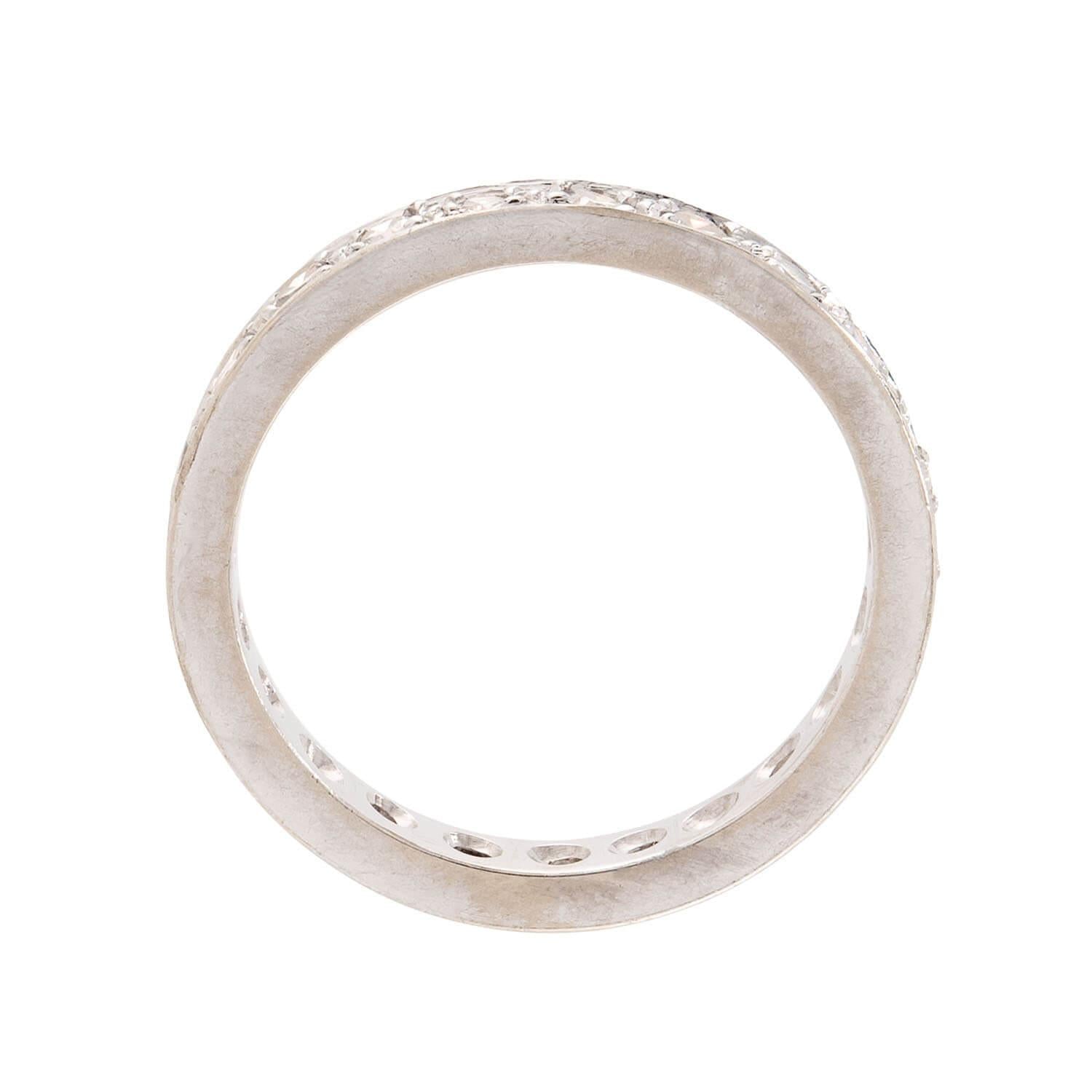 Art Deco 14k Diamond Eternity Band