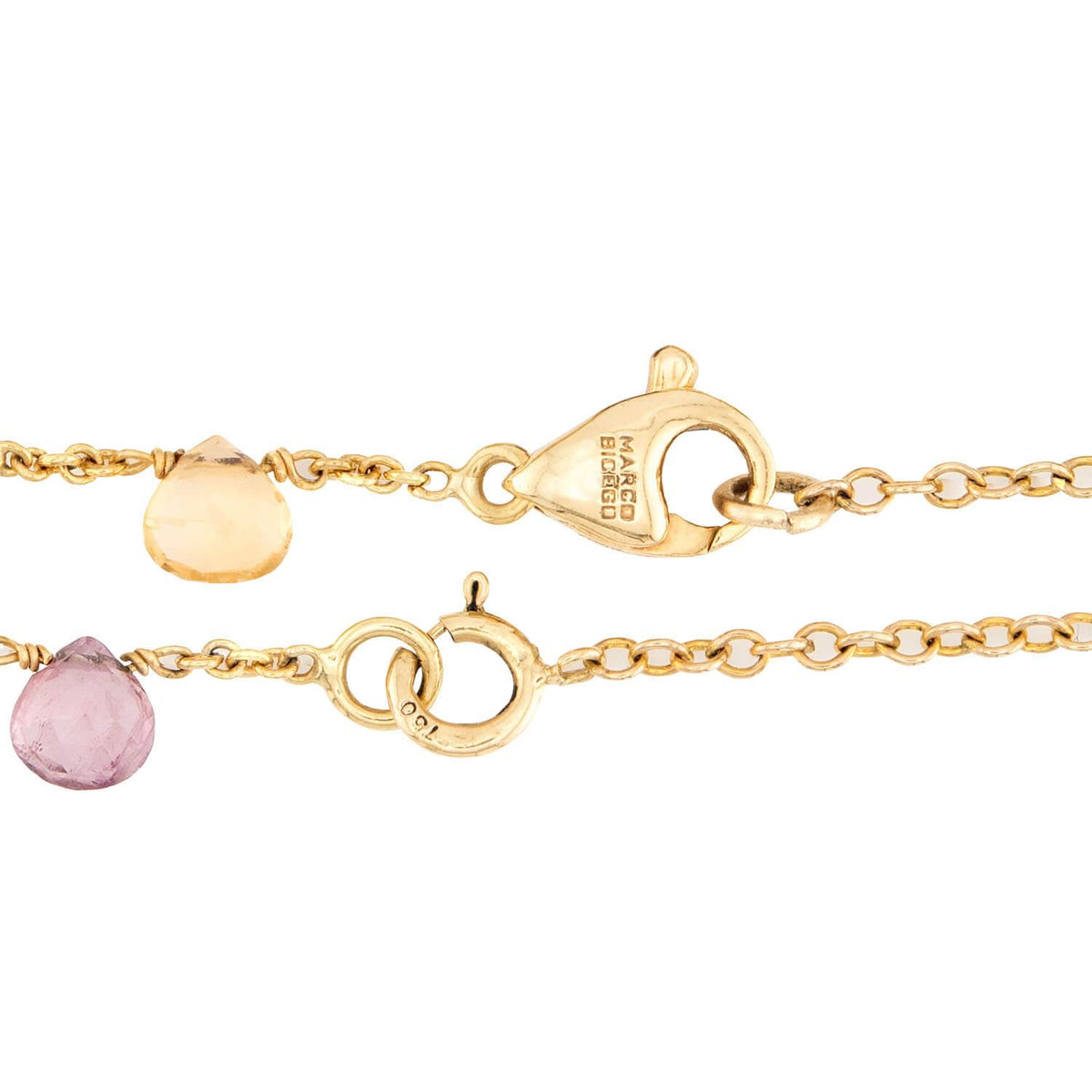 MARCO BICEGO Estate Italian 18k Multi-Stone Lariat Necklace