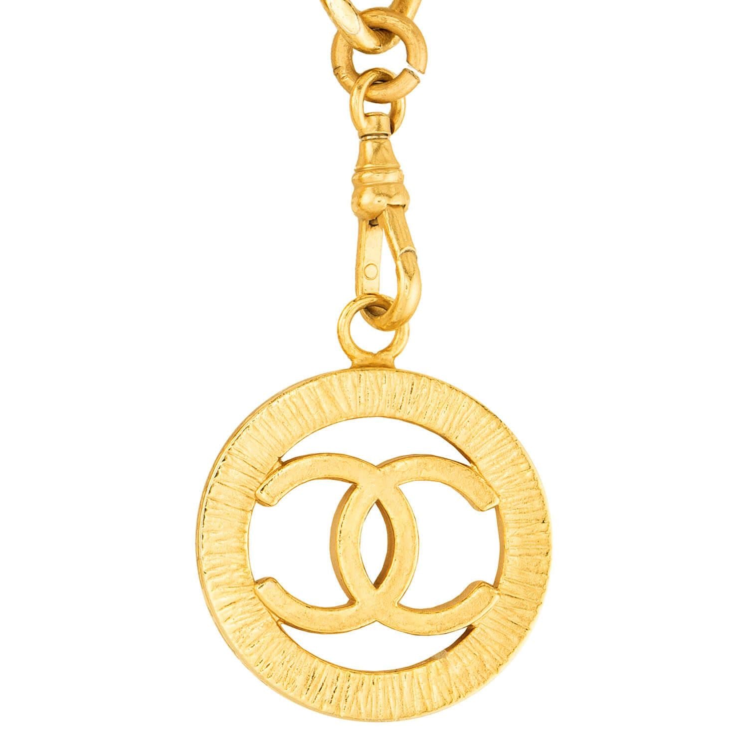 CHANEL Estate Gold Plate/Sterling Silver Chain Belt