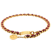 CHANEL Estate Gold Plate, Sterling Silver, Leather Belt