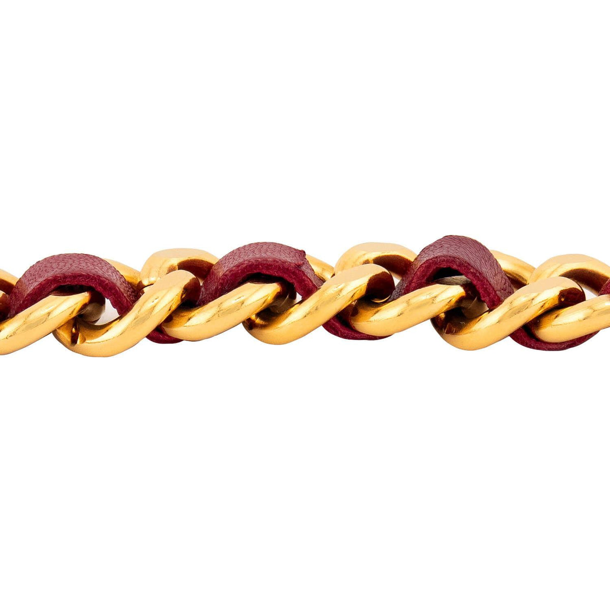 CHANEL Estate Gold Plate, Sterling Silver, Leather Belt