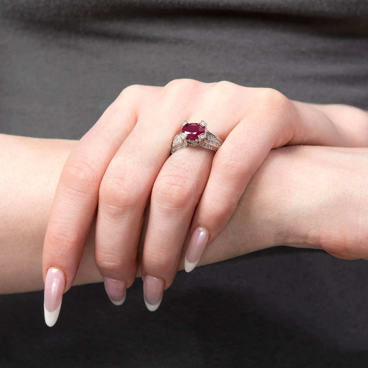 Estate 14k Ruby & Diamond Ring
