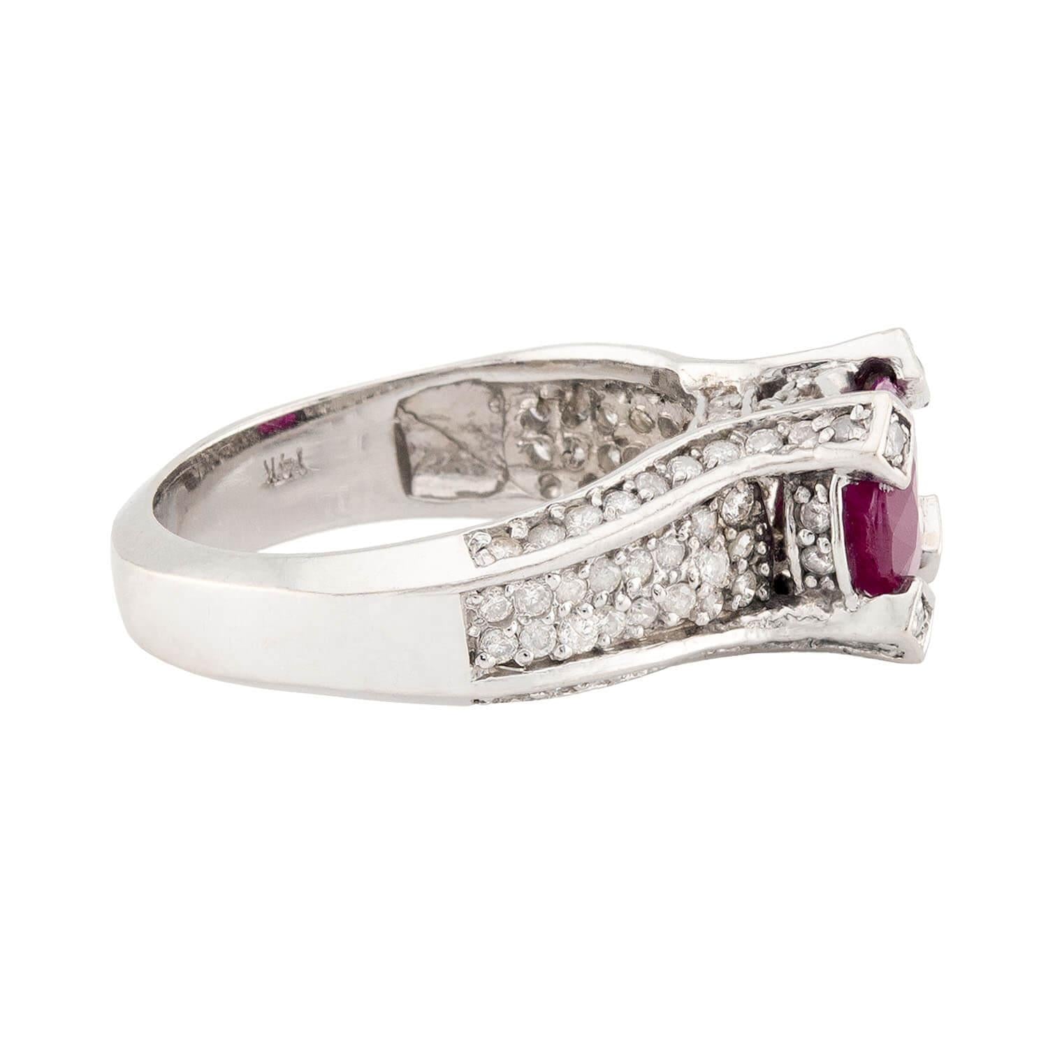 Estate 14k Ruby & Diamond Ring