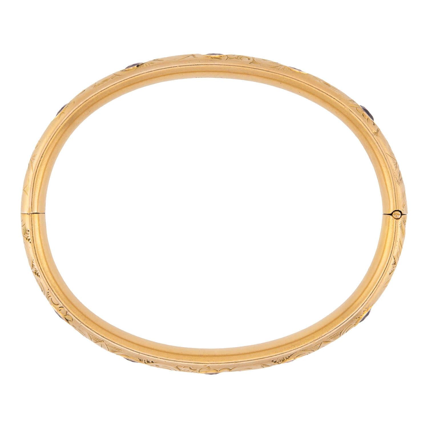 Victorian Gold-Filled "Amethyst" Bangle