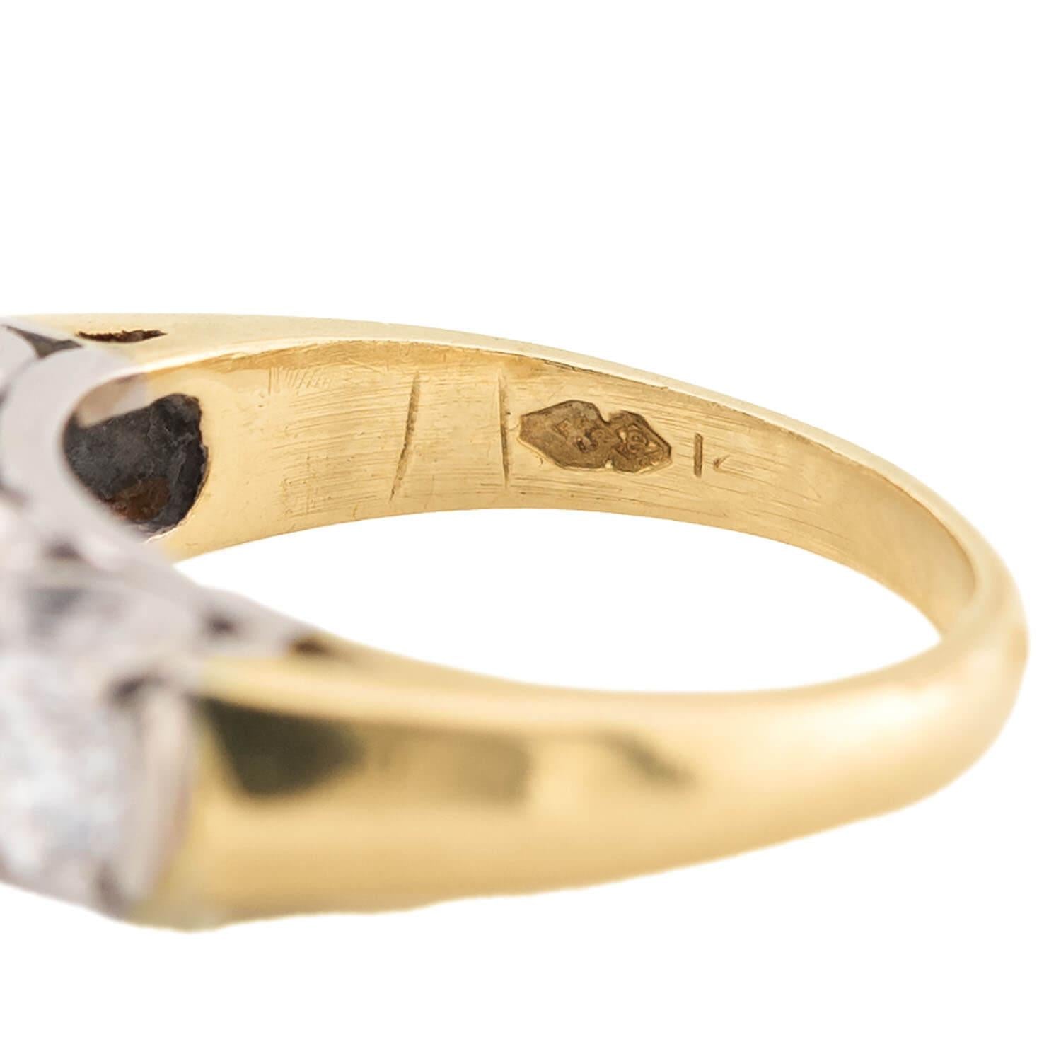 Art Deco 14k Diamond Four Stone Ring