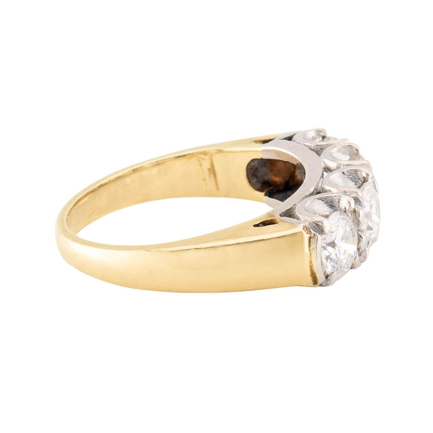 Art Deco 14k Diamond Four Stone Ring