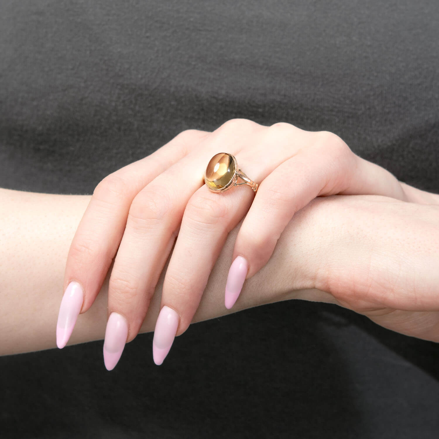 Victorian English 9k Citrine Ring