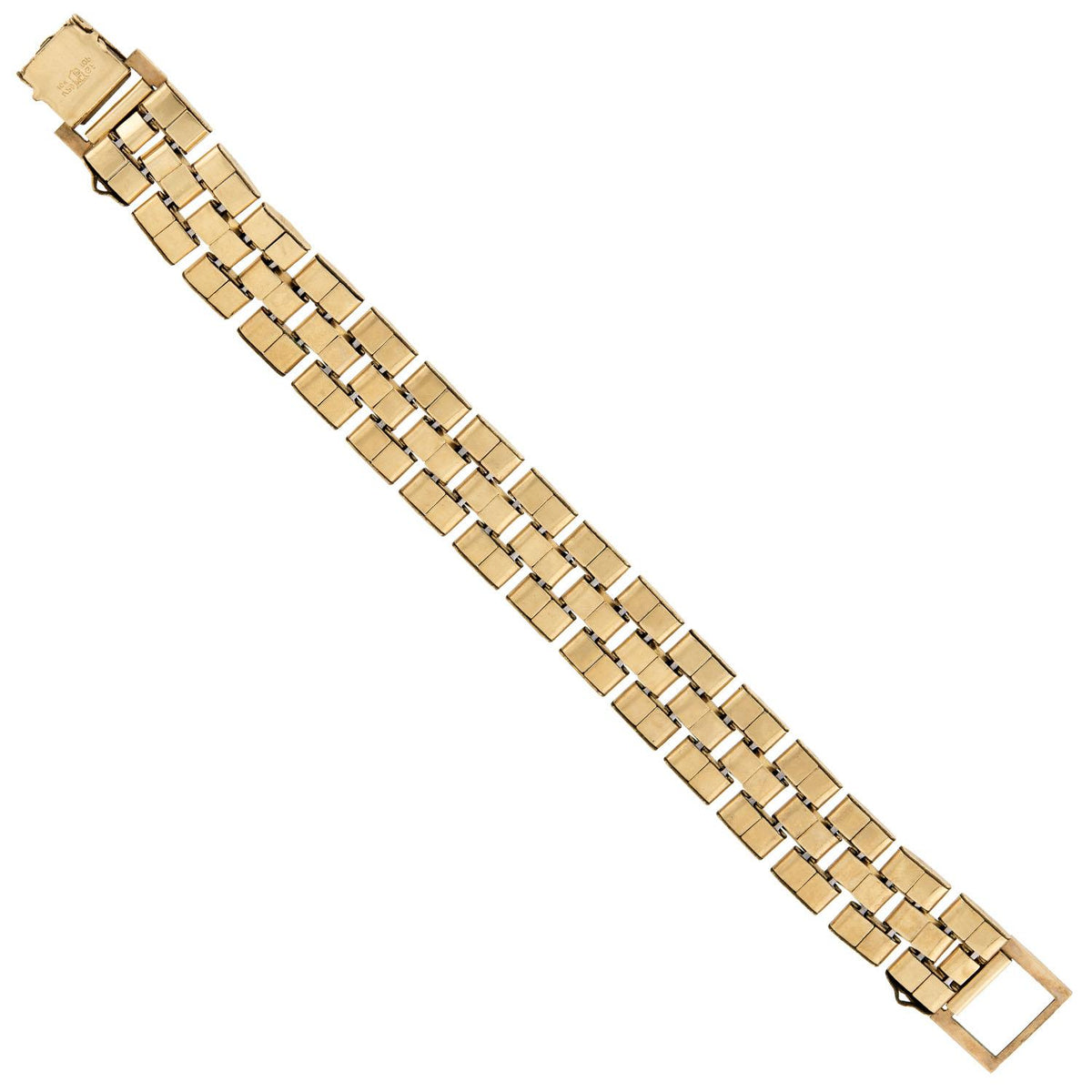Victorian Gold-Filled Tire Track Bracelet