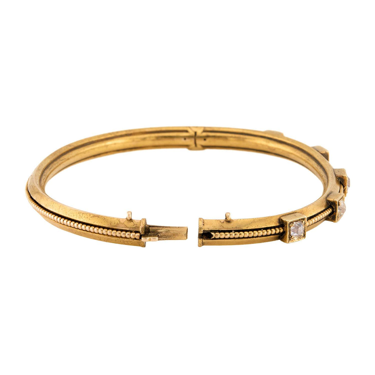 Victorian 14k Diamond Bangle