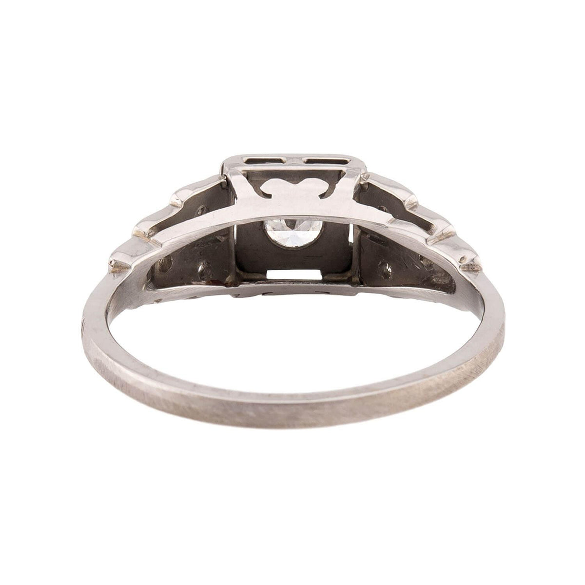 Art Deco 18k Diamond Engagement Ring .20ct