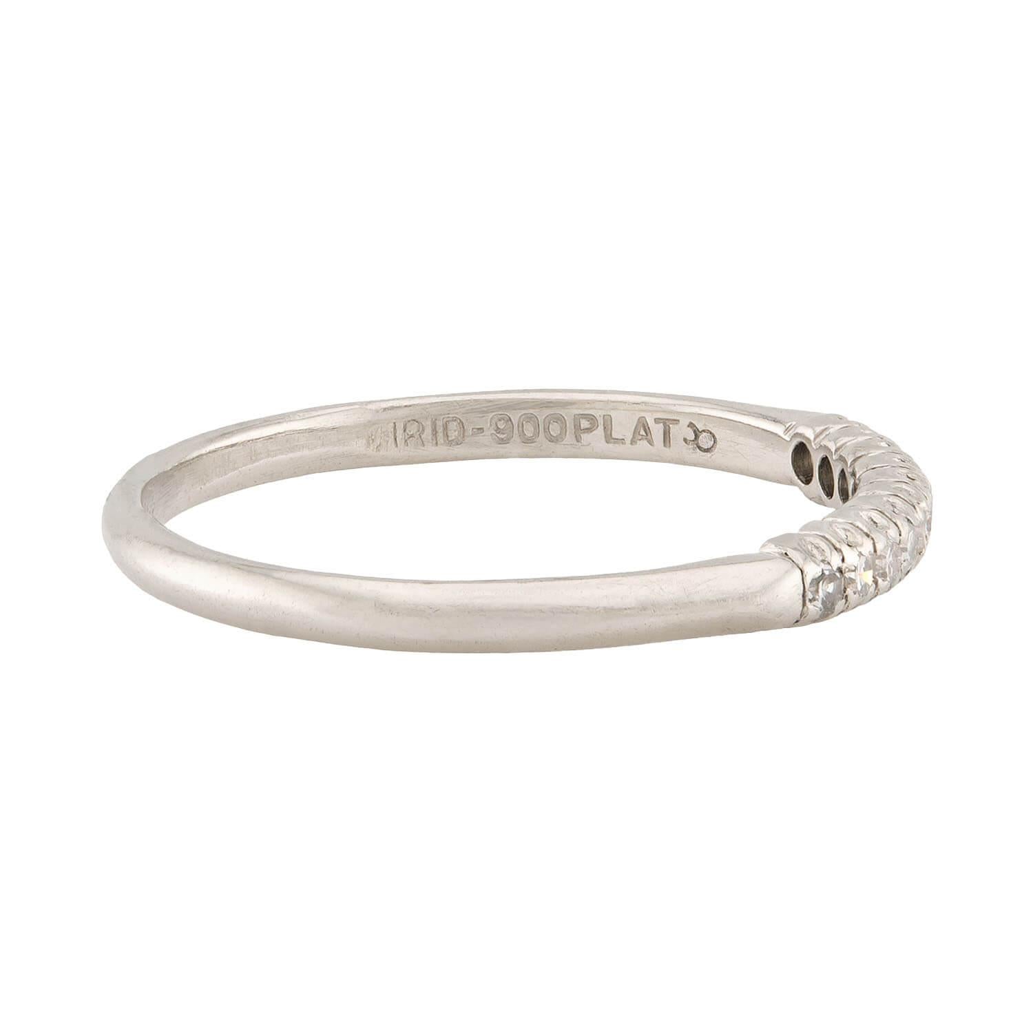 Art Deco Platinum Diamond Half Band