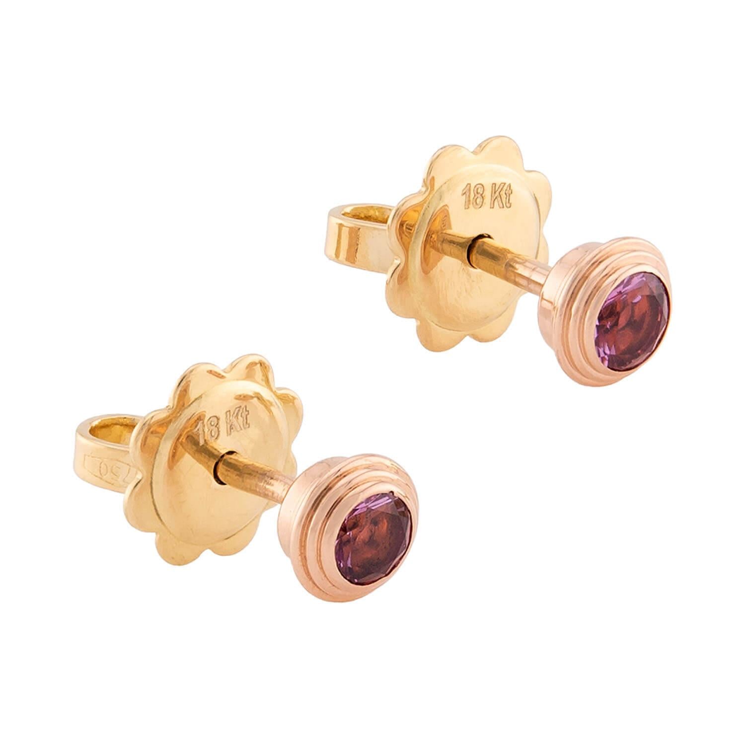 CARTIER Estate French 18k Sapphire Stud Earrings