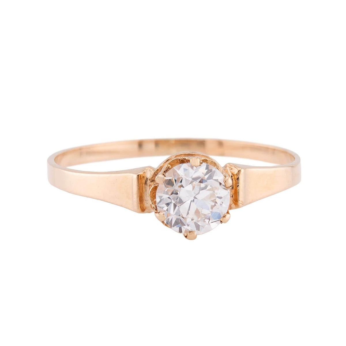 Victorian 14k Diamond Engagement Ring .45ct