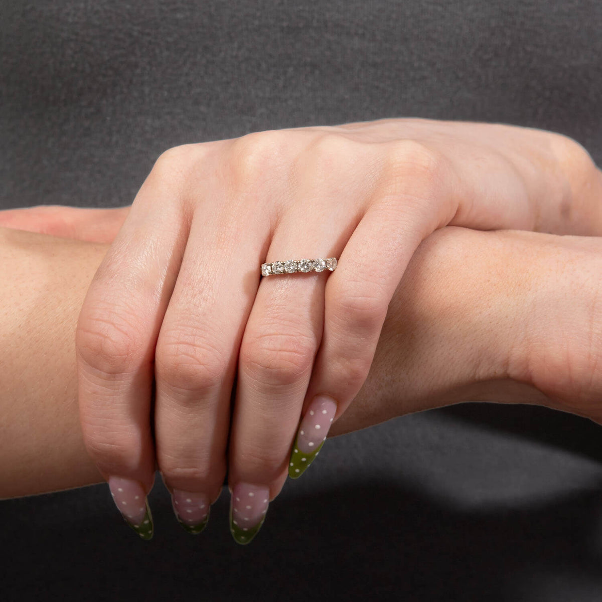 Estate 14k Diamond Half Band