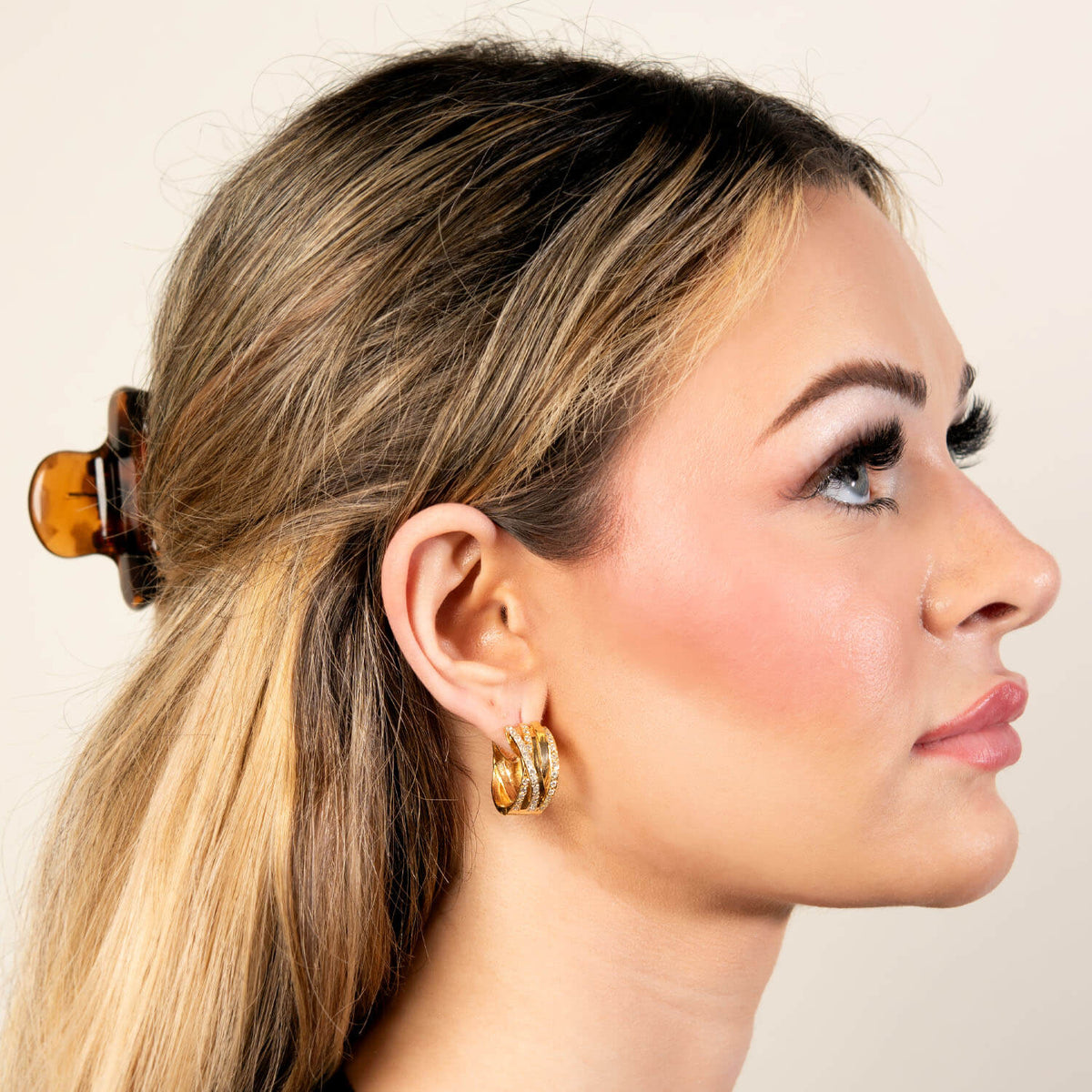 VANCOX Estate 18k Diamond Hoop Earrings