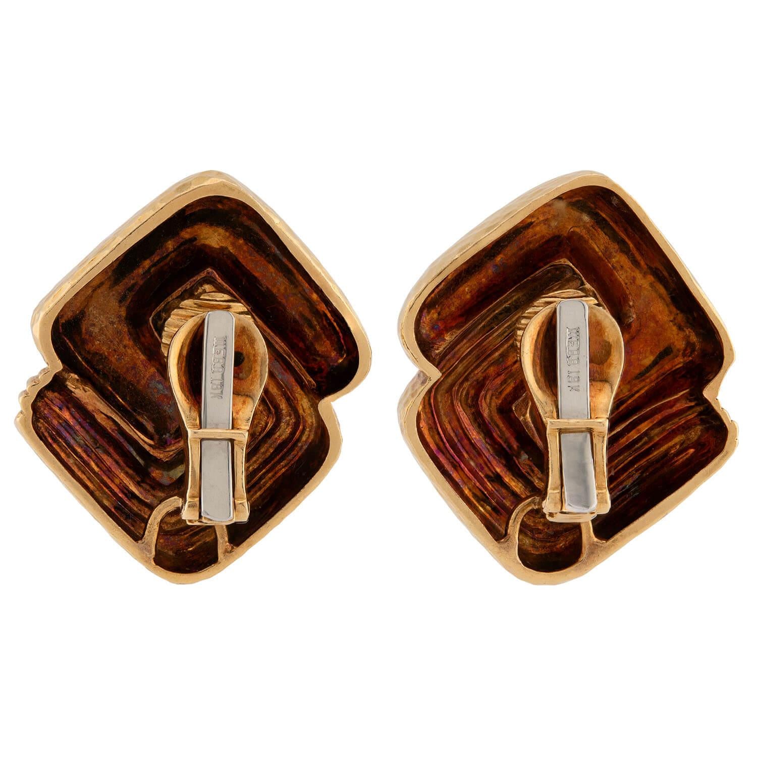 DAVID WEBB Estate 18k Earrings