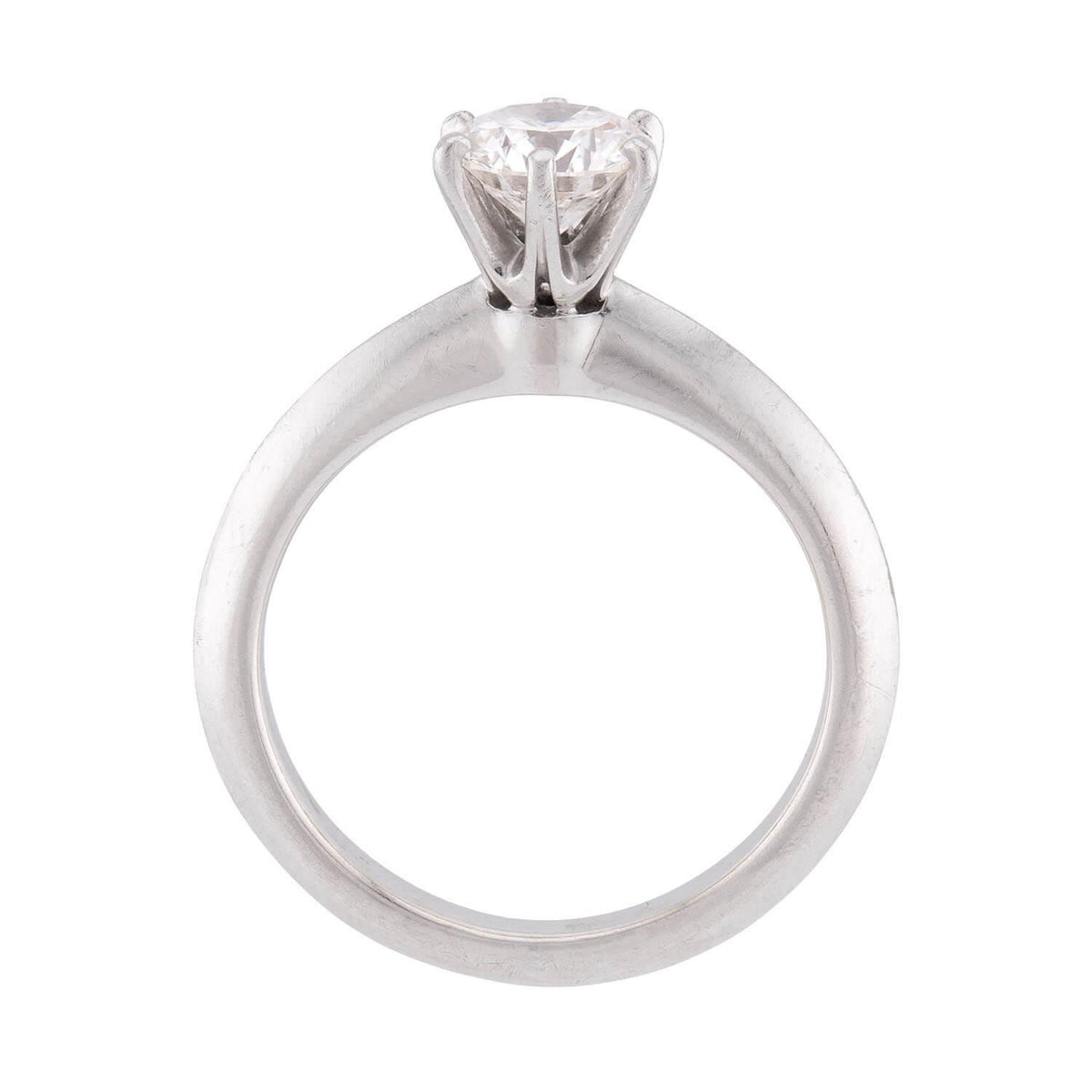 TIFFANY & CO. Estate Platinum Diamond Engagement Ring .60ct