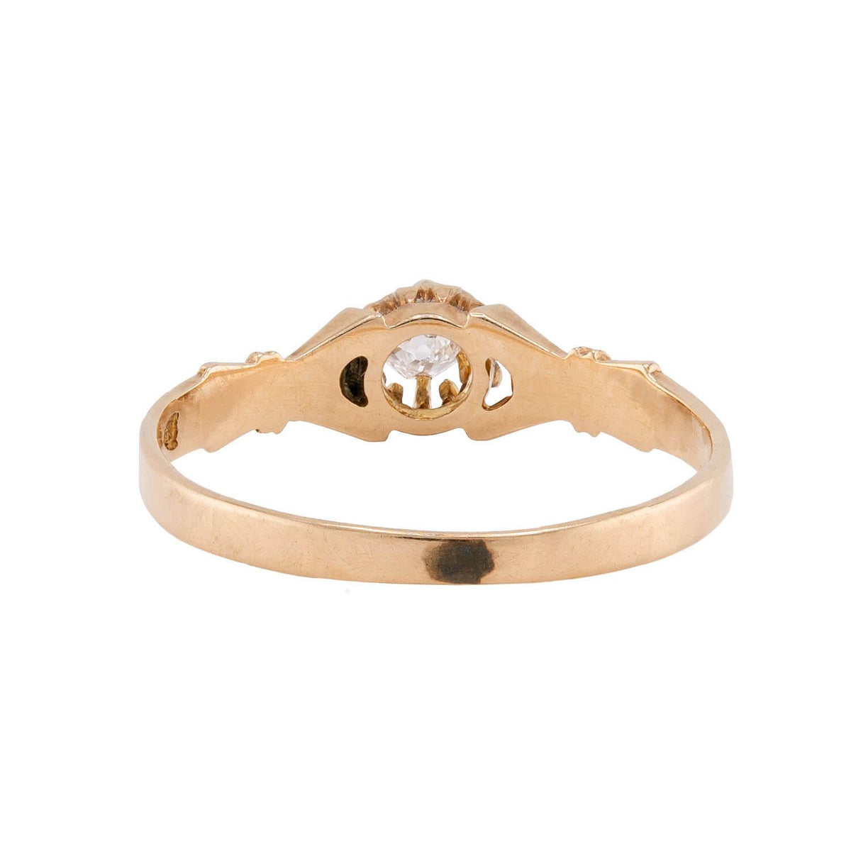 Victorian 14k Diamond Engagement Ring .15ct
