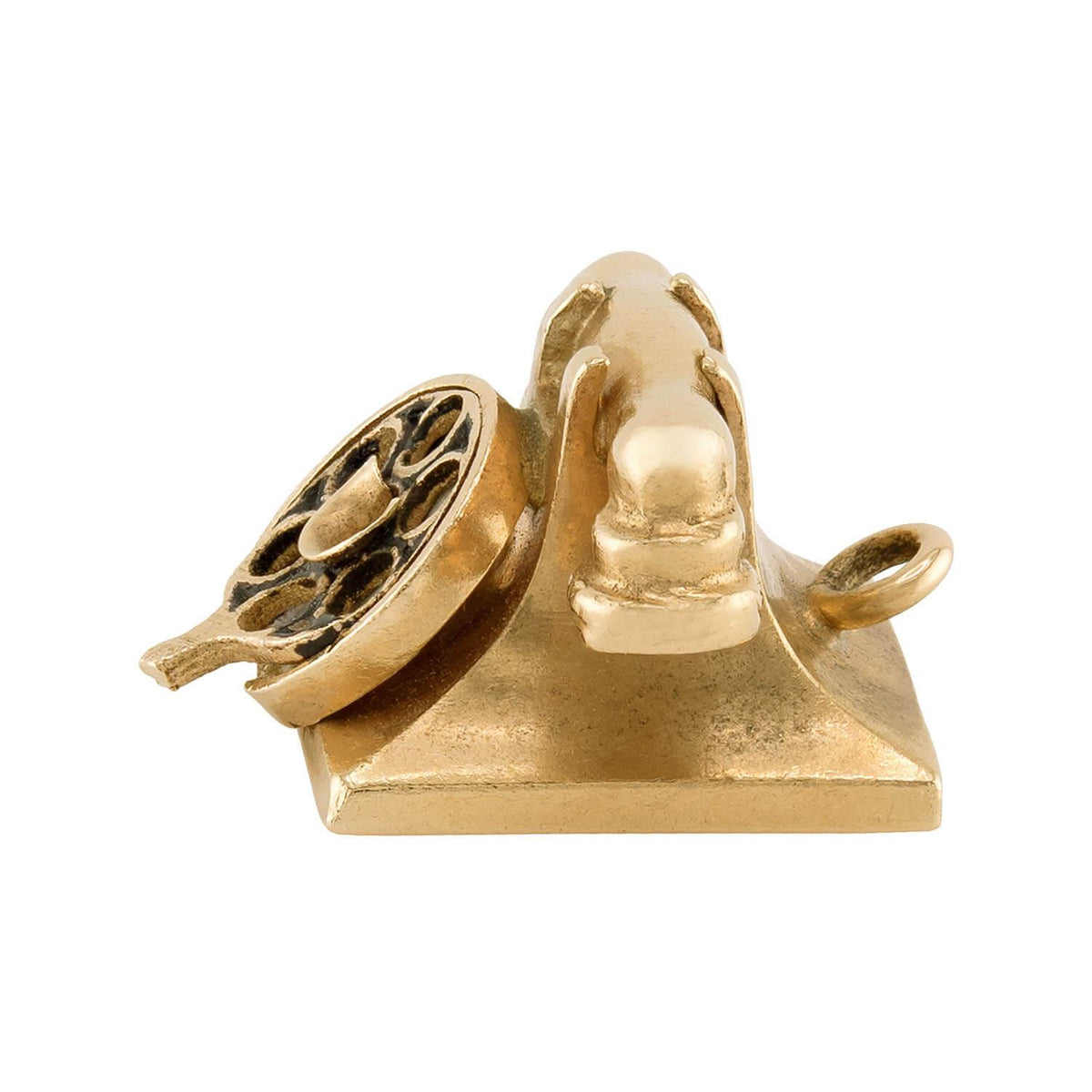 Vintage 14k "I Love U/Hello" Rotary Phone Pendant/Charm