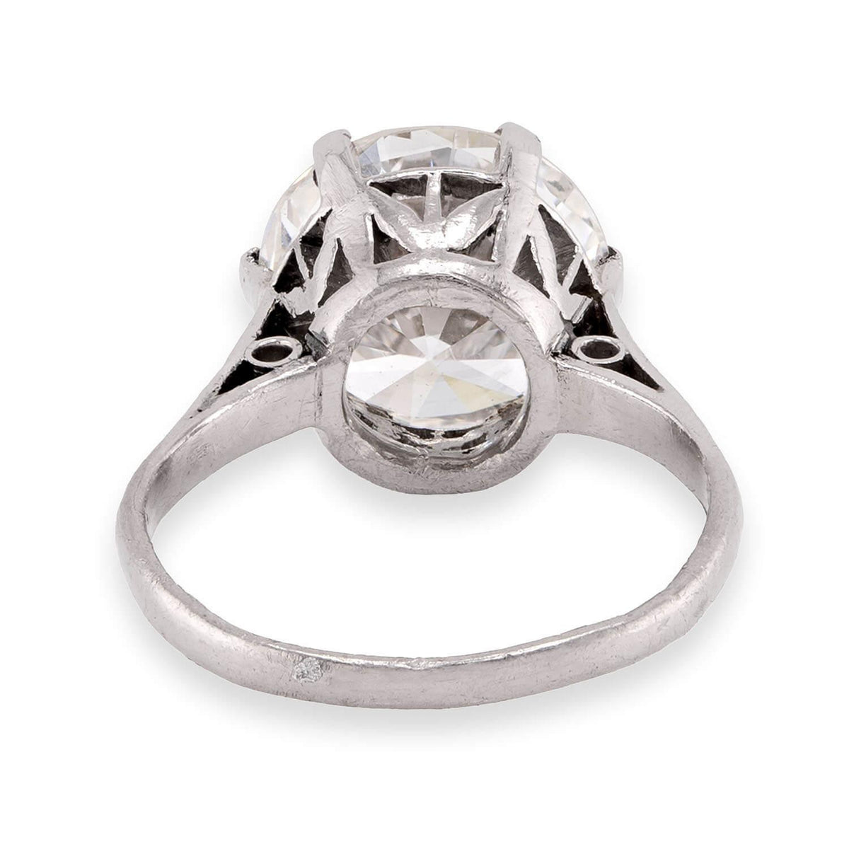Art Deco Platinum GIA Diamond Engagement Ring 3.92ct