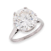 Art Deco Platinum GIA Diamond Engagement Ring 3.92ct