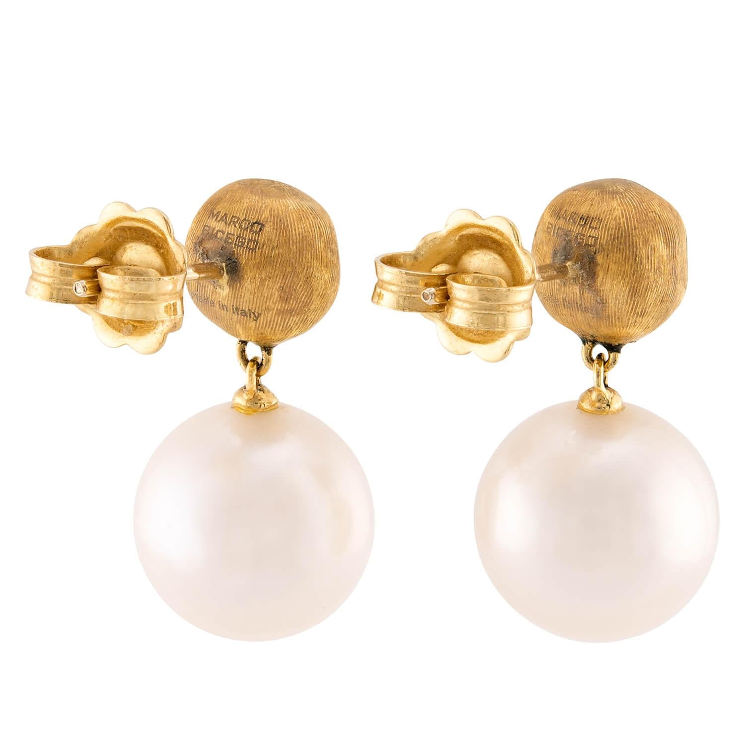 MARCO BICEGO Estate Italian 18k Pearl Earrings