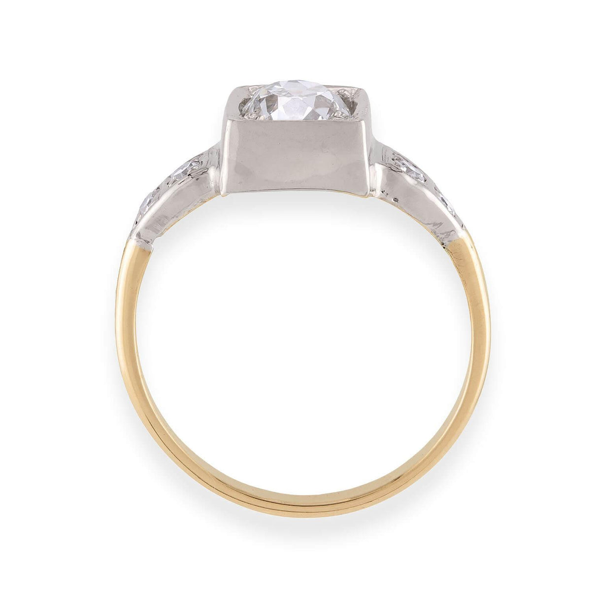 Edwardian 14k/Platinum diamond Engagement Ring 1.25ct