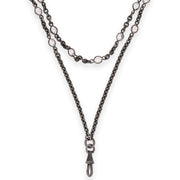 Victorian Gunmetal Paste "Diamonds-by-the-Yard" Necklace
