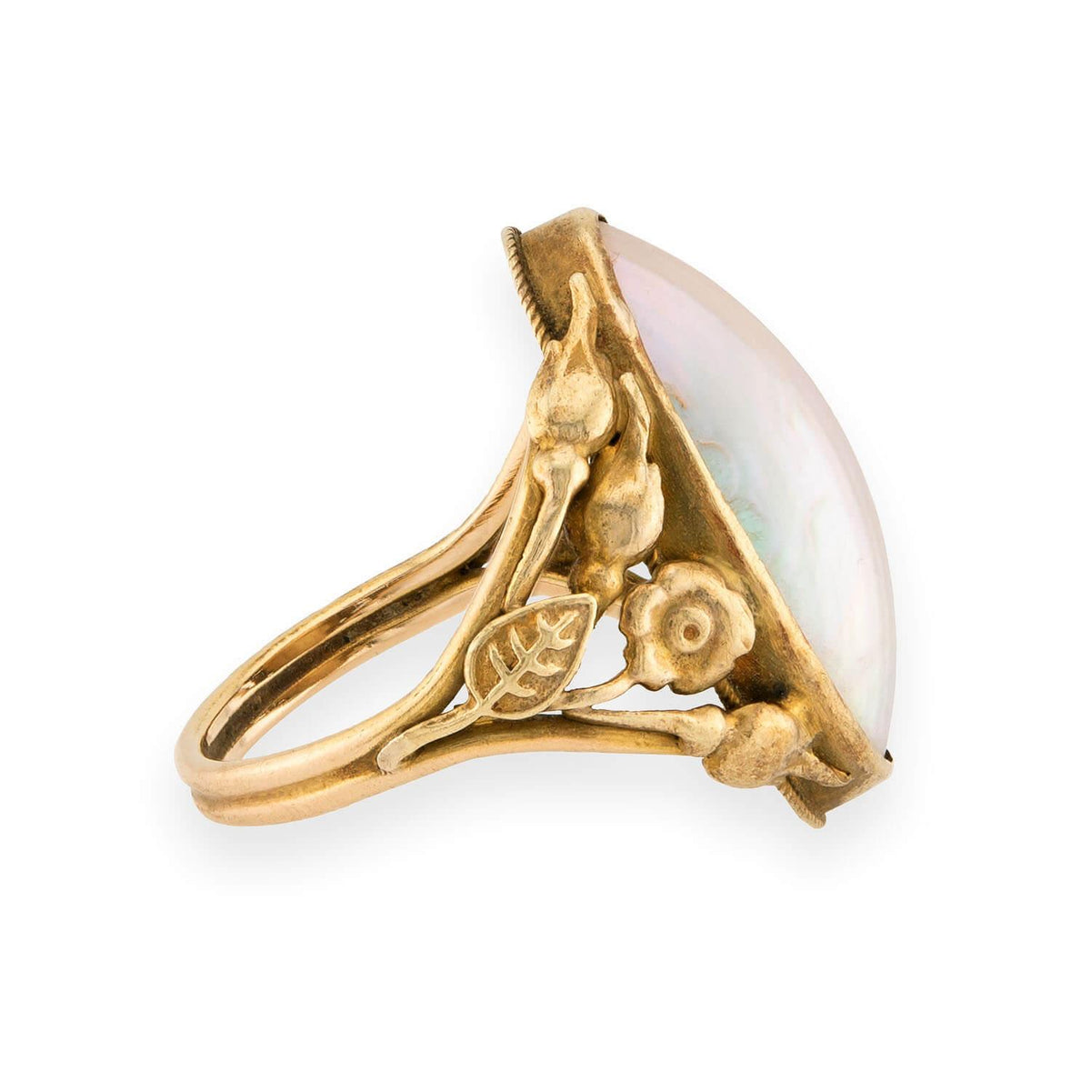 Art Nouveau 14k Pearl Ring