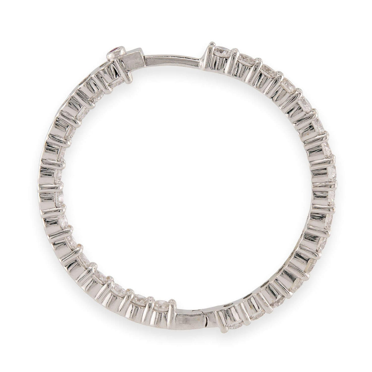 ROBERTO COIN Estate Italian 18k Diamond "Inside Out" Hoop Earrings