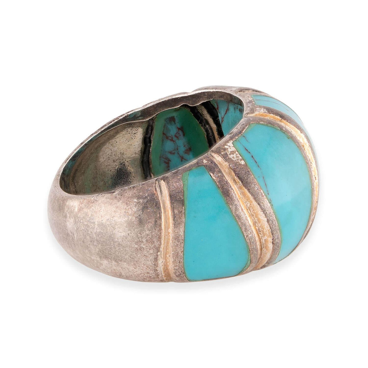 Native American Estate Sterling Silver Turquoise Ring