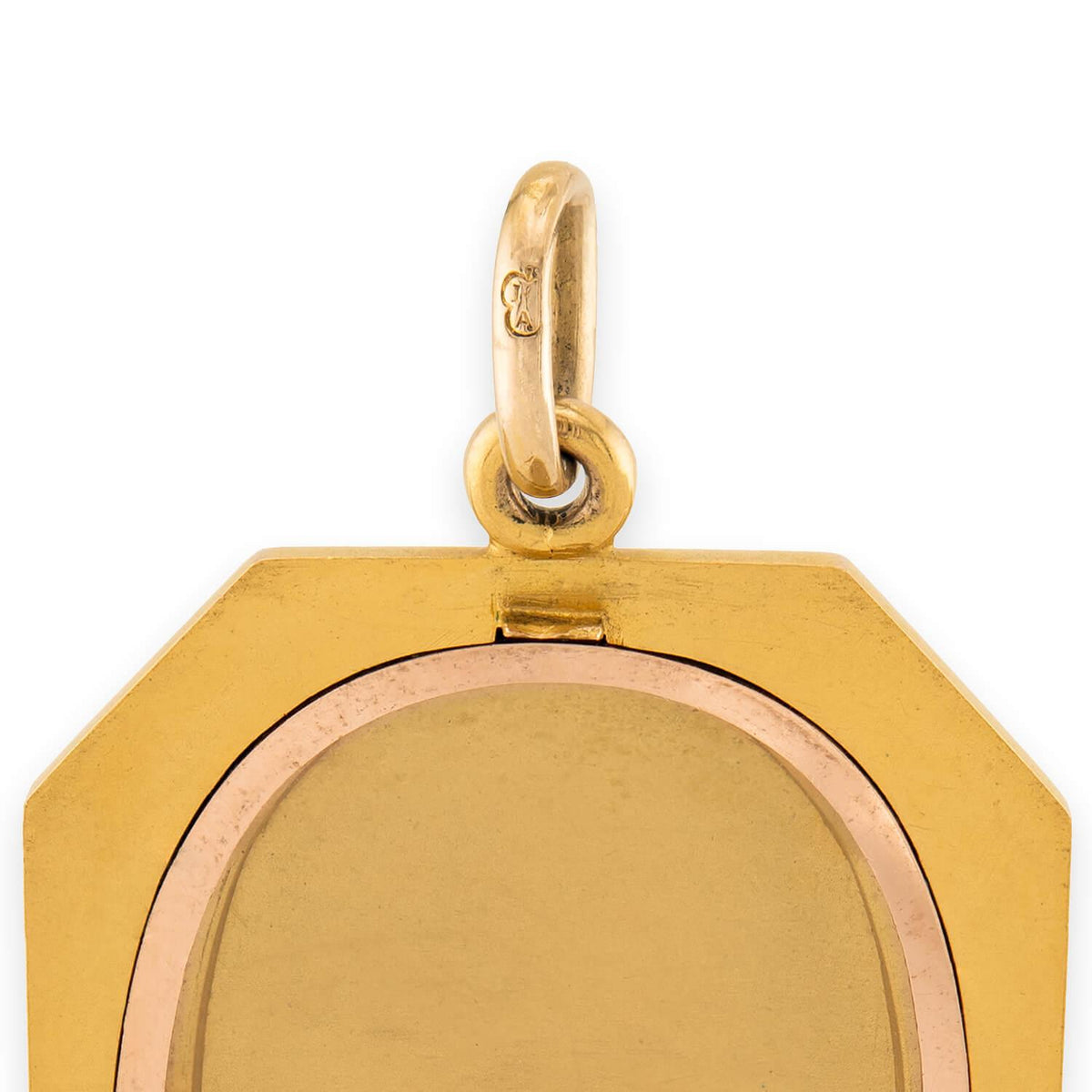 Art Nouveau 15k Enamel, Diamond, & Ruby Repoussé Lady Locket