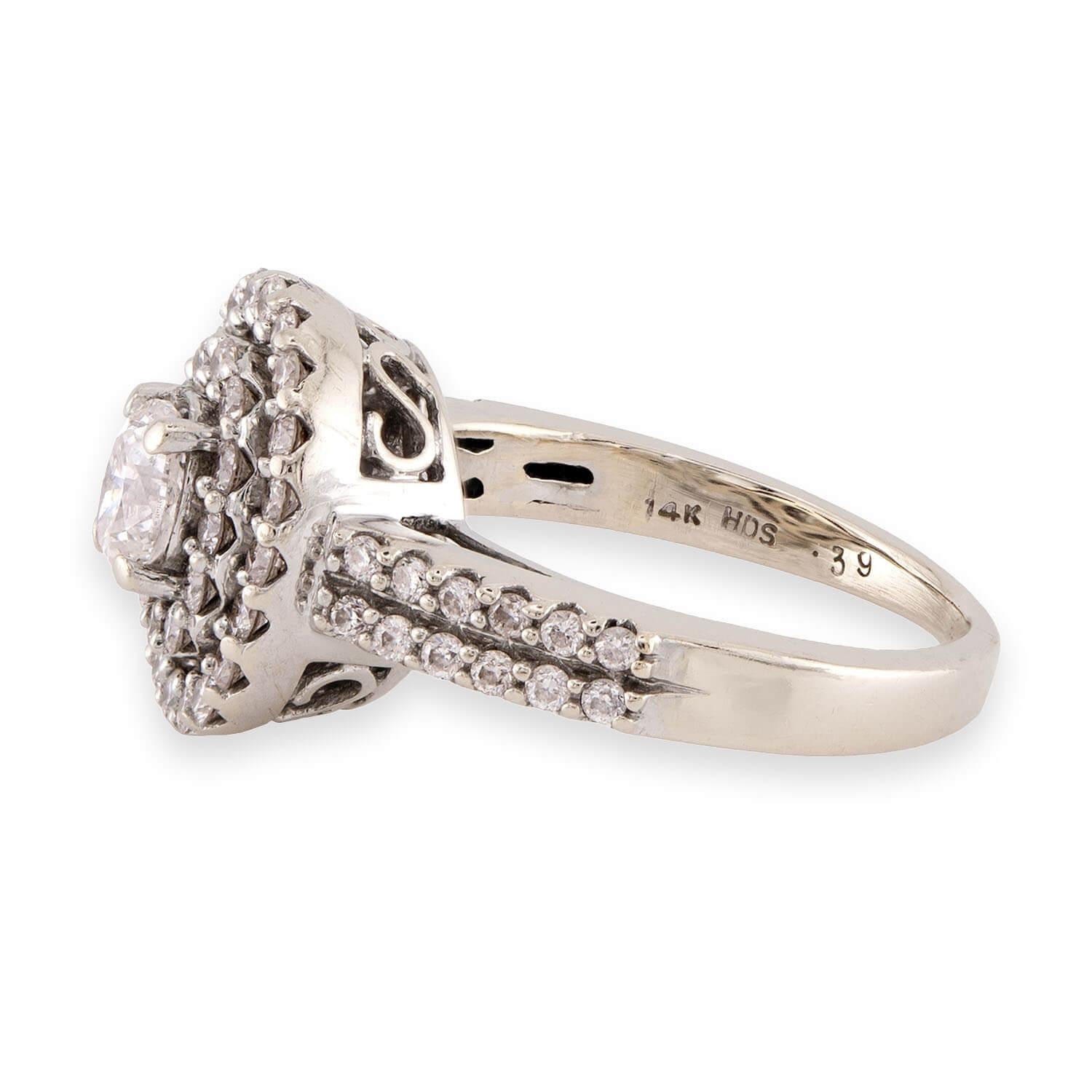 Estate 14k Diamond Halo Ring