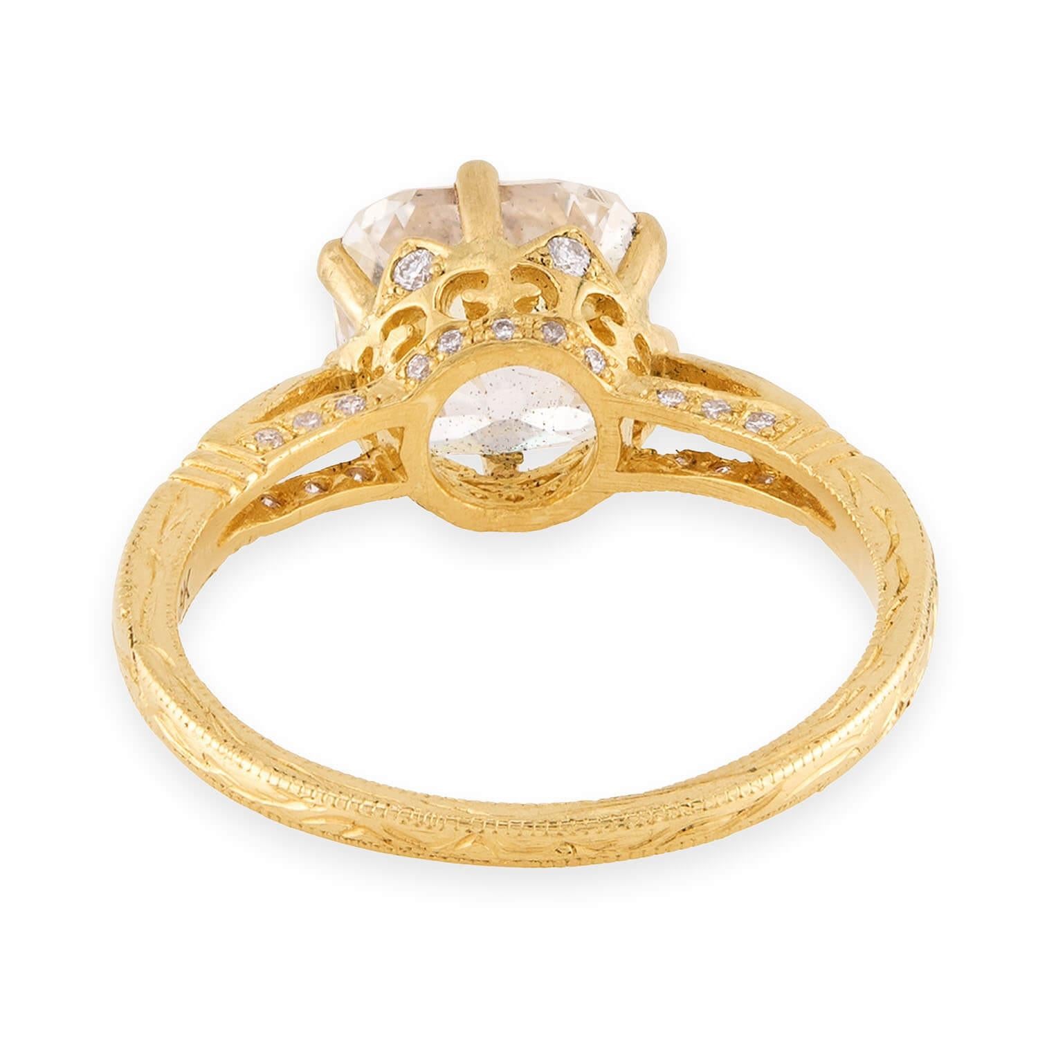 Estate 18k Diamond Engagement Ring 3.06ct