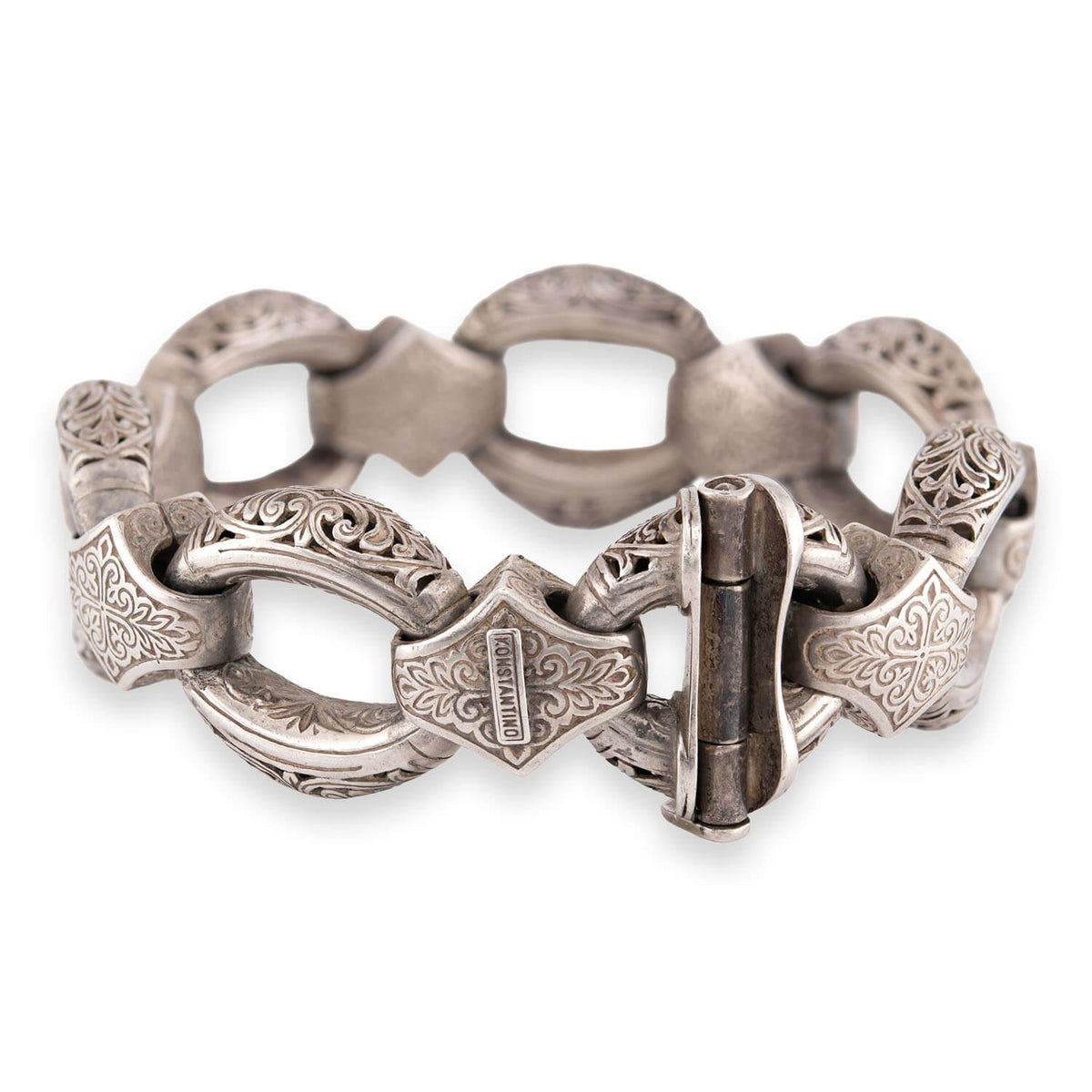 KONSTANTINO Estate Greek Sterling Silver Link Bracelet