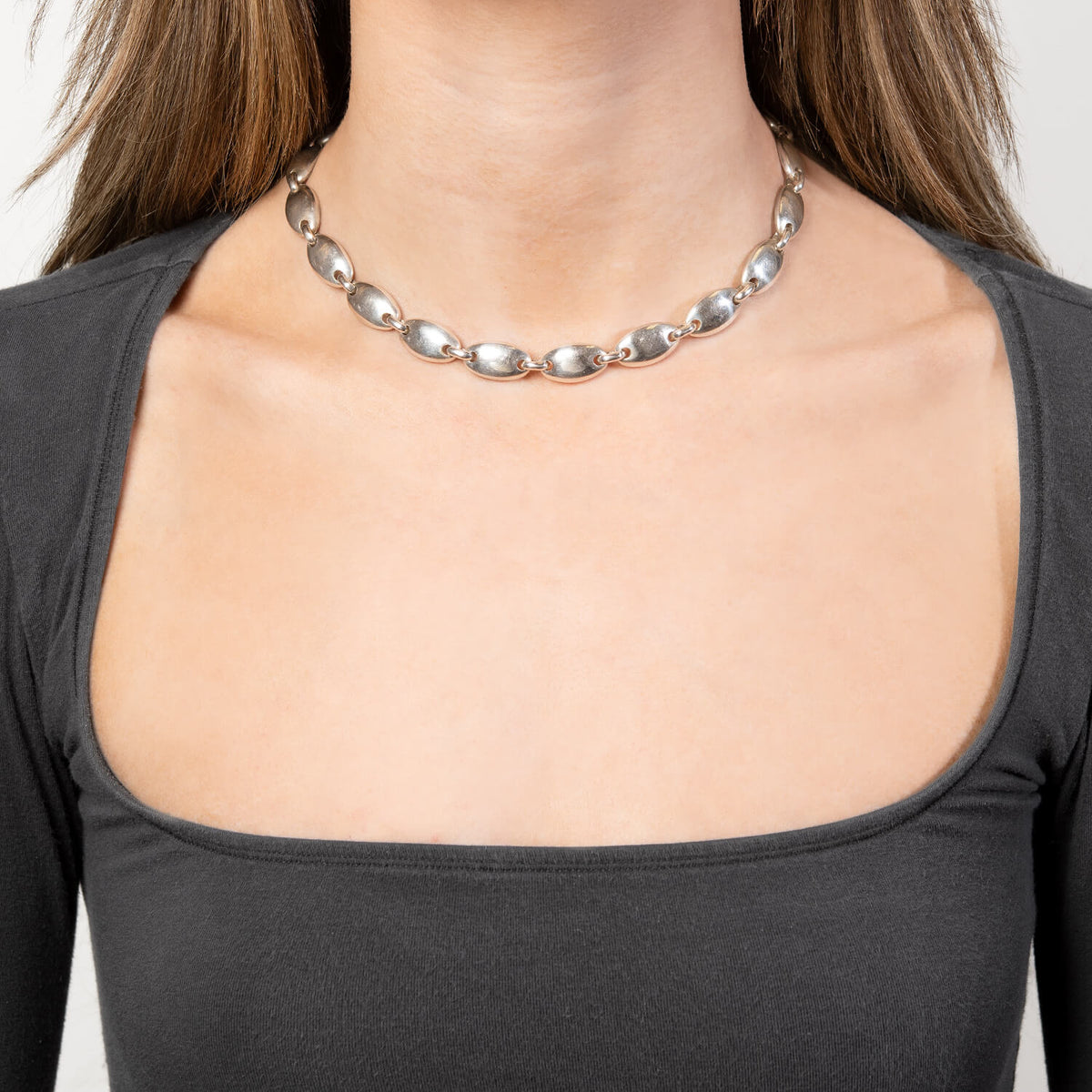 TIFFANY & CO. Estate Italian "Pebble" Link Necklace