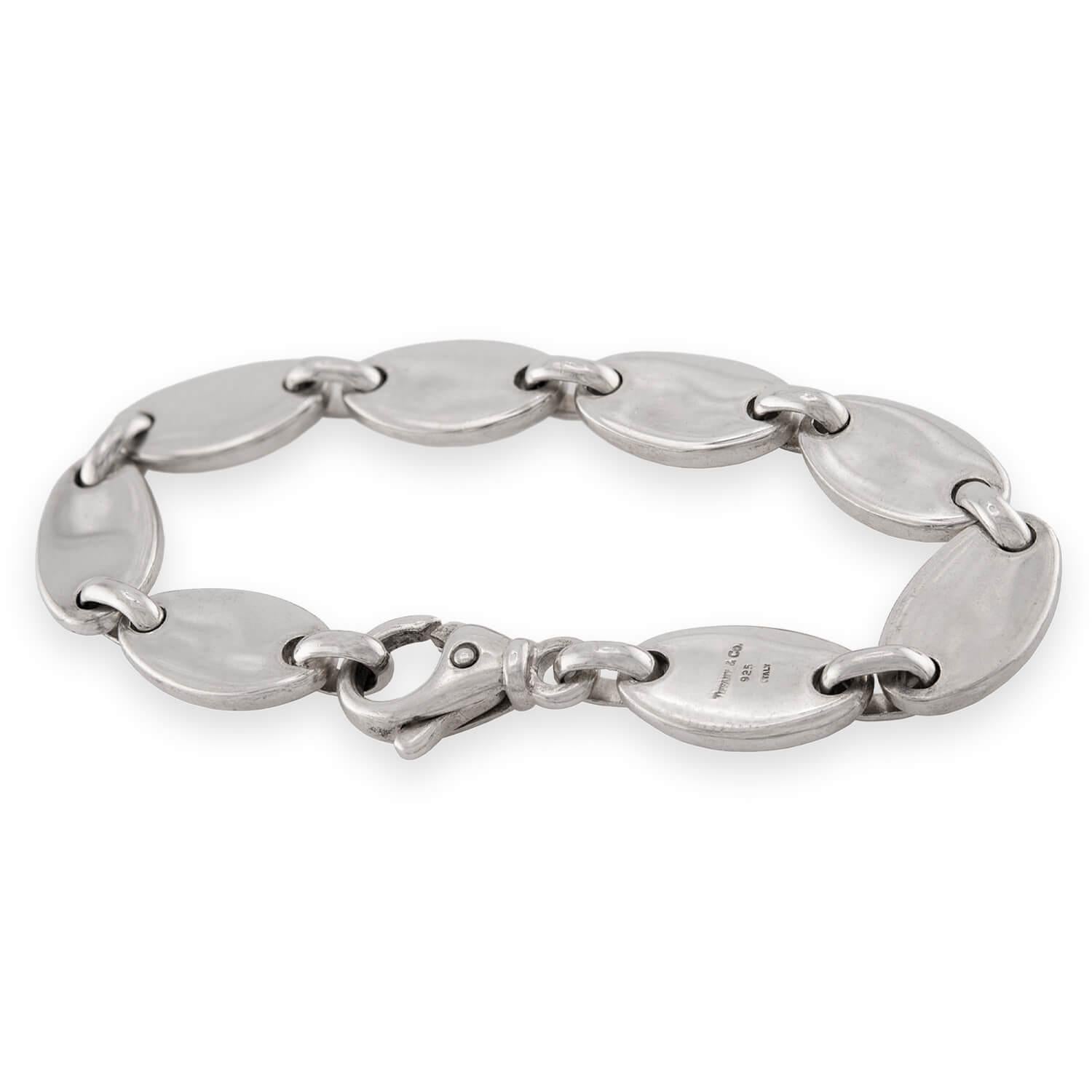 TIFFANY & CO. Estate Italian "Pebble" Link Bracelet