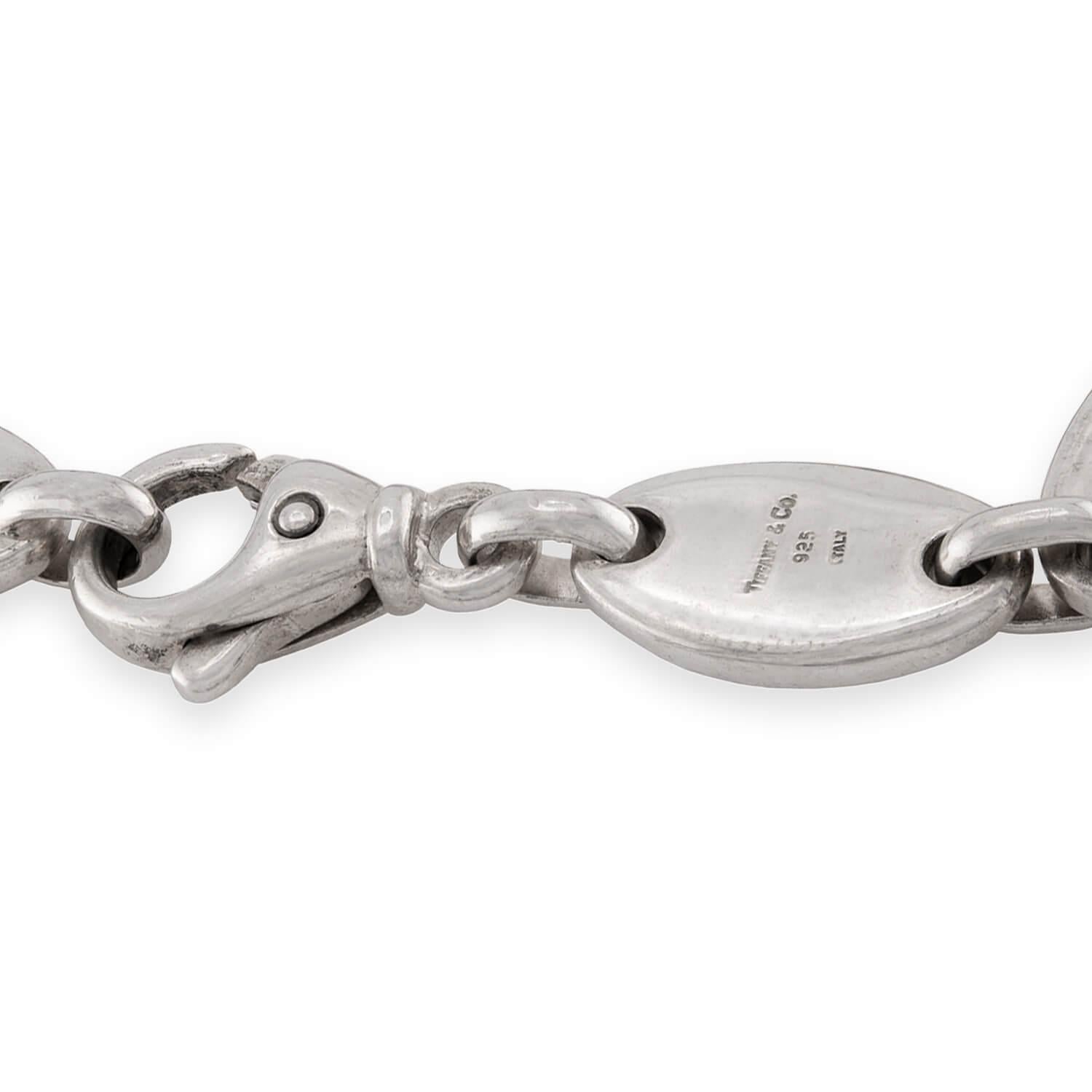 TIFFANY & CO. Estate Italian "Pebble" Link Bracelet