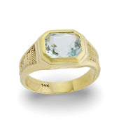 Edwardian 14k Aqua Cocktail Ring