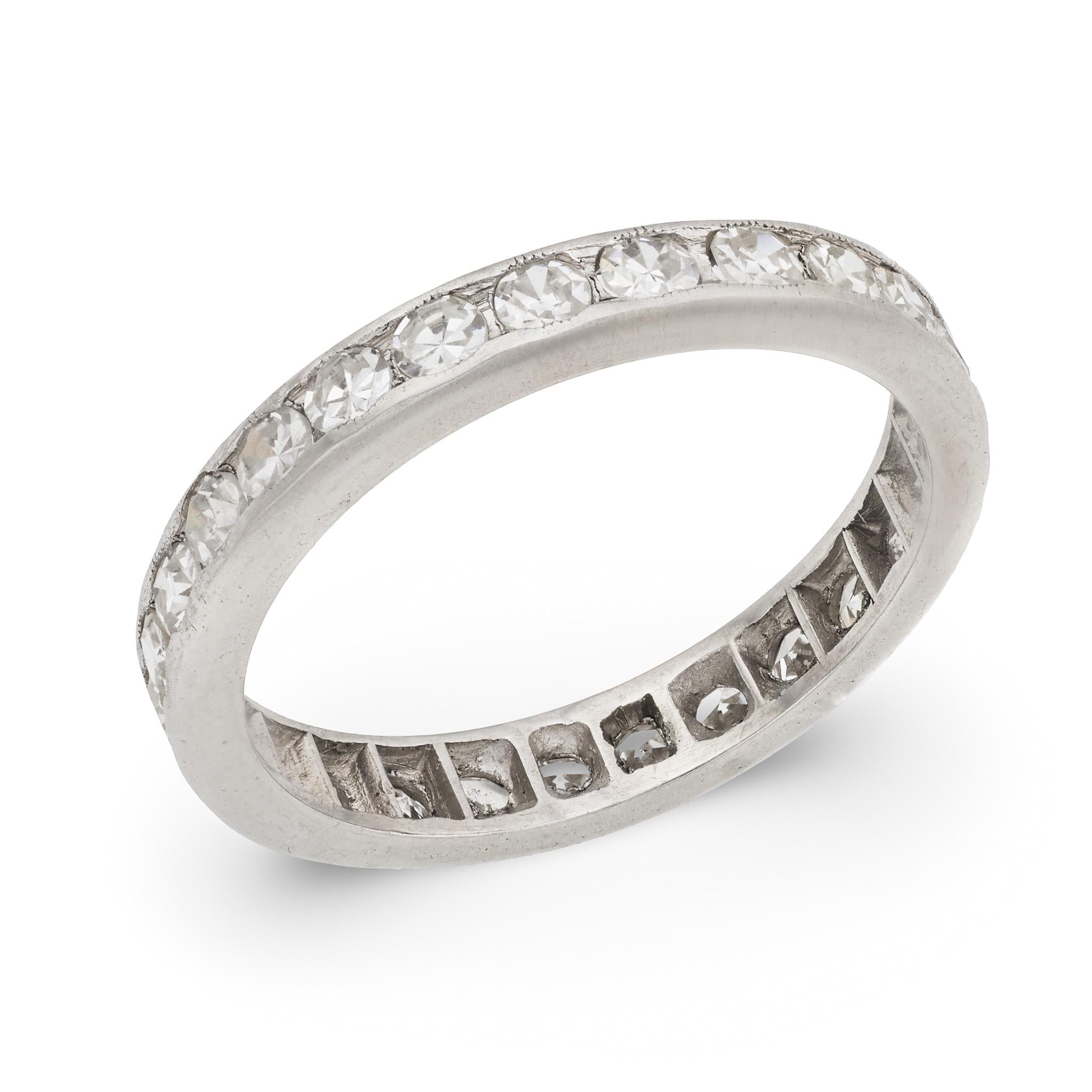 Edwardian Platinum Diamond Eternity Band