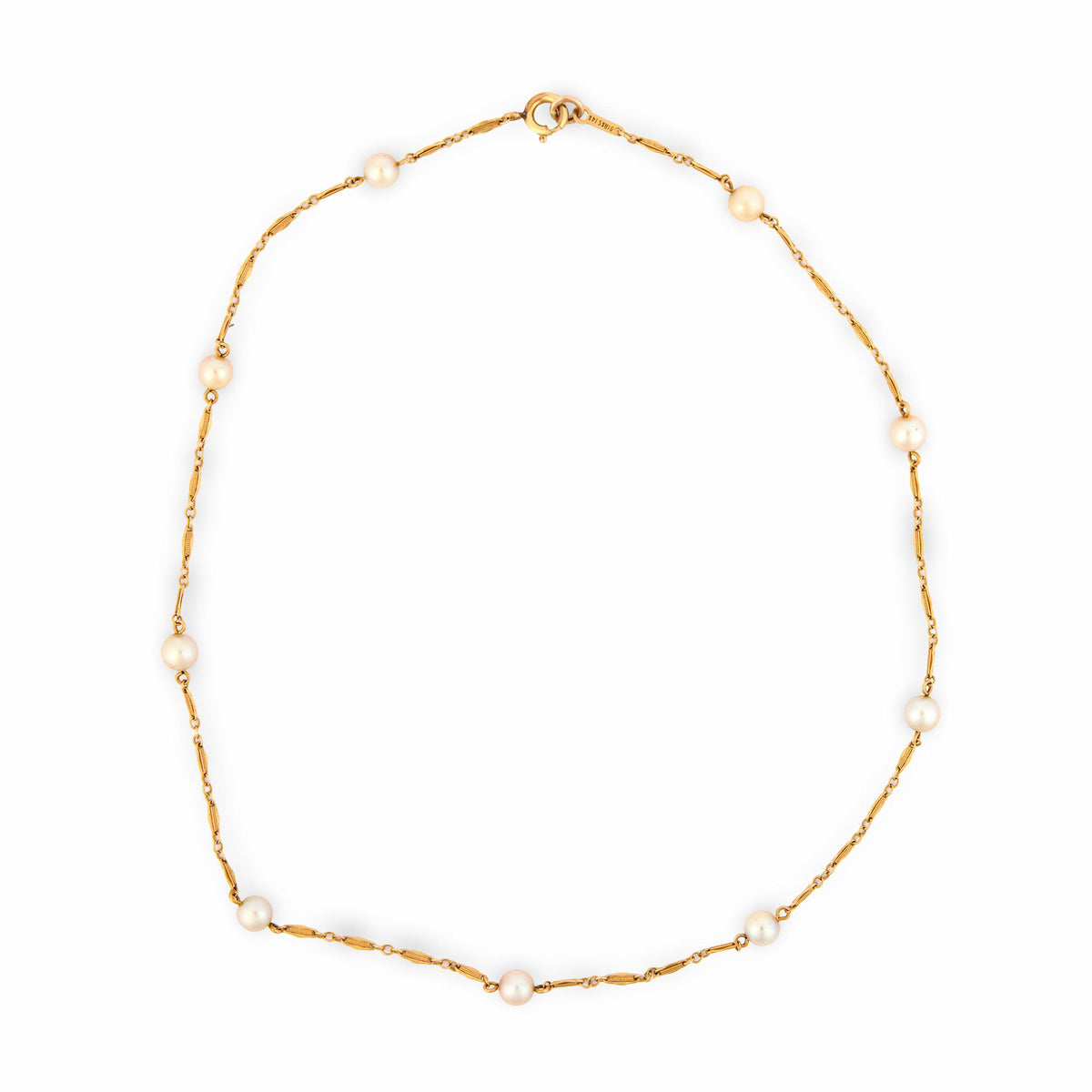 MAISON BIRKS Art Deco 14k Pearl Necklace