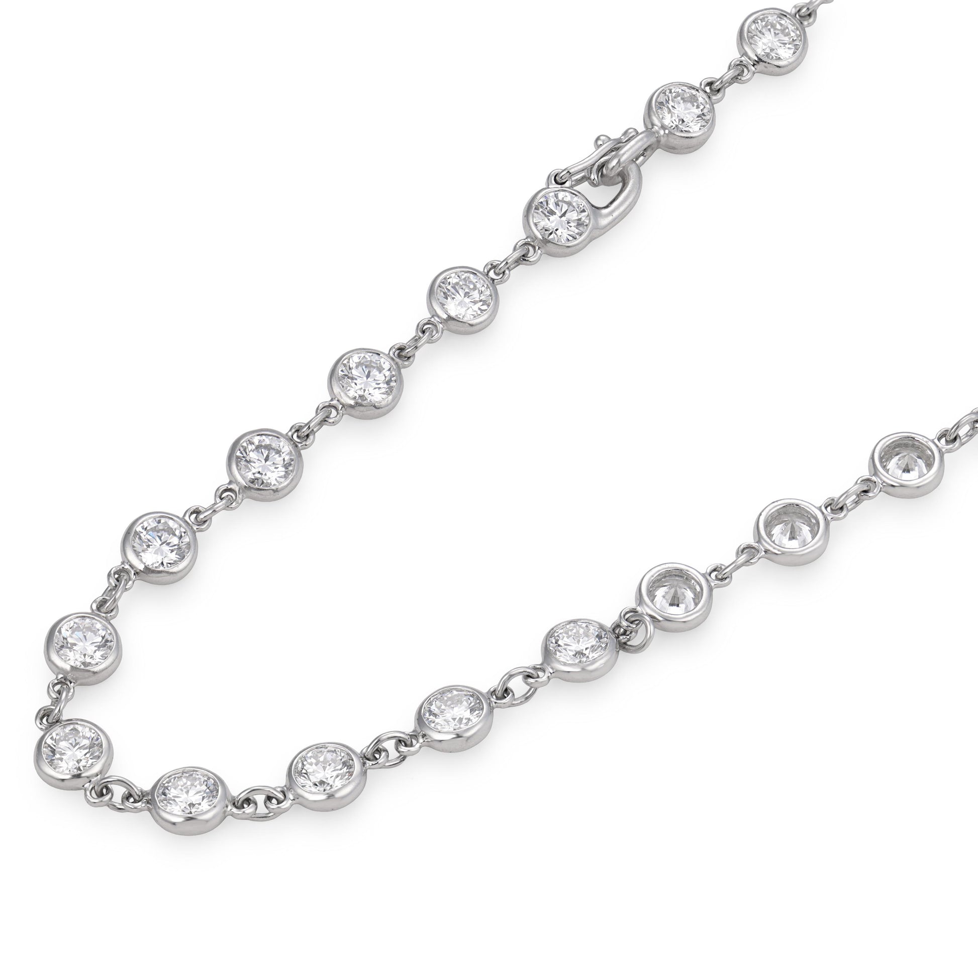 ELSA PERETTI for TIFFANY & CO. Estate Platinum "Diamonds-By-The-Yard" Necklace